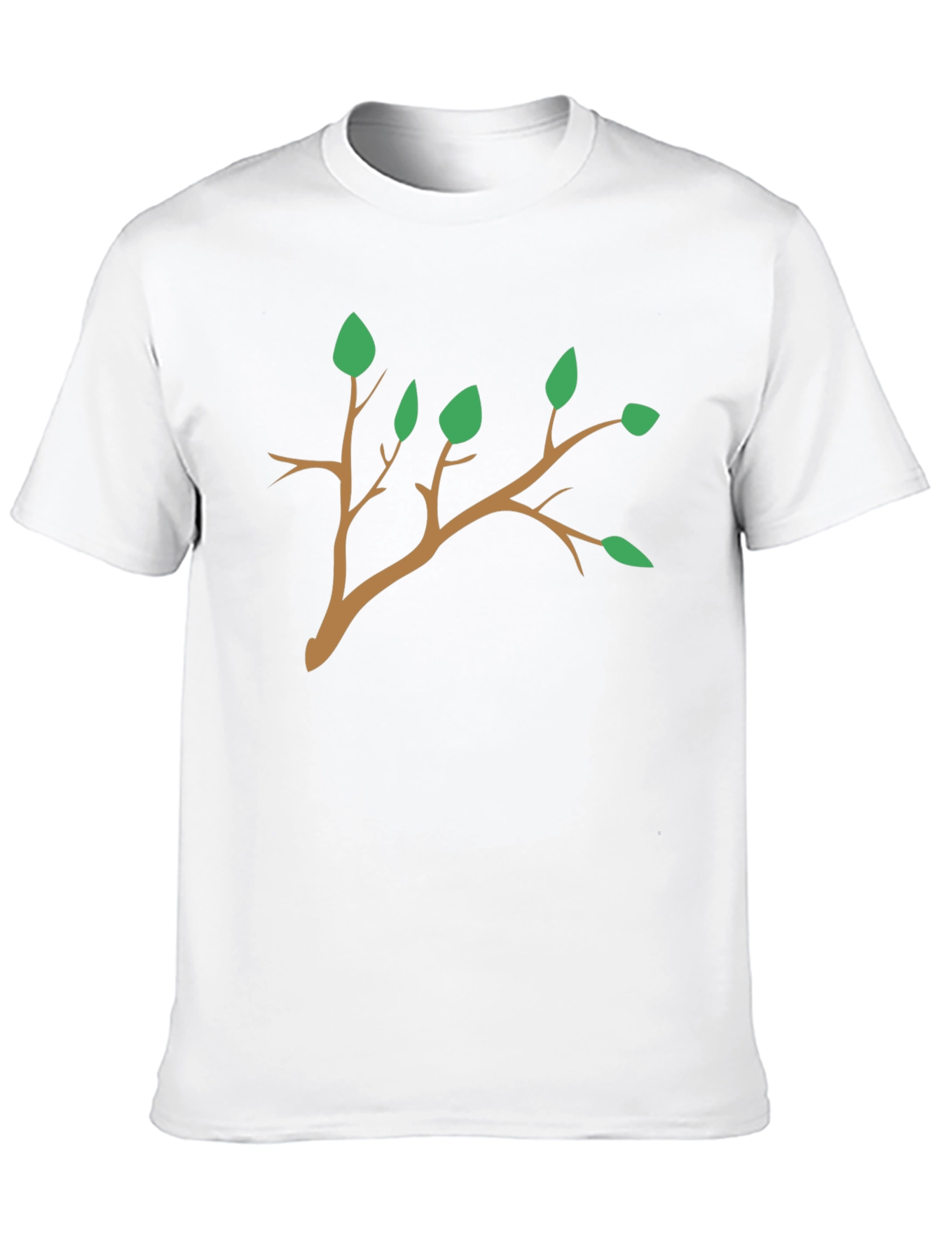 Nature Branch Graphic Tee - Casual Black T-Shirt