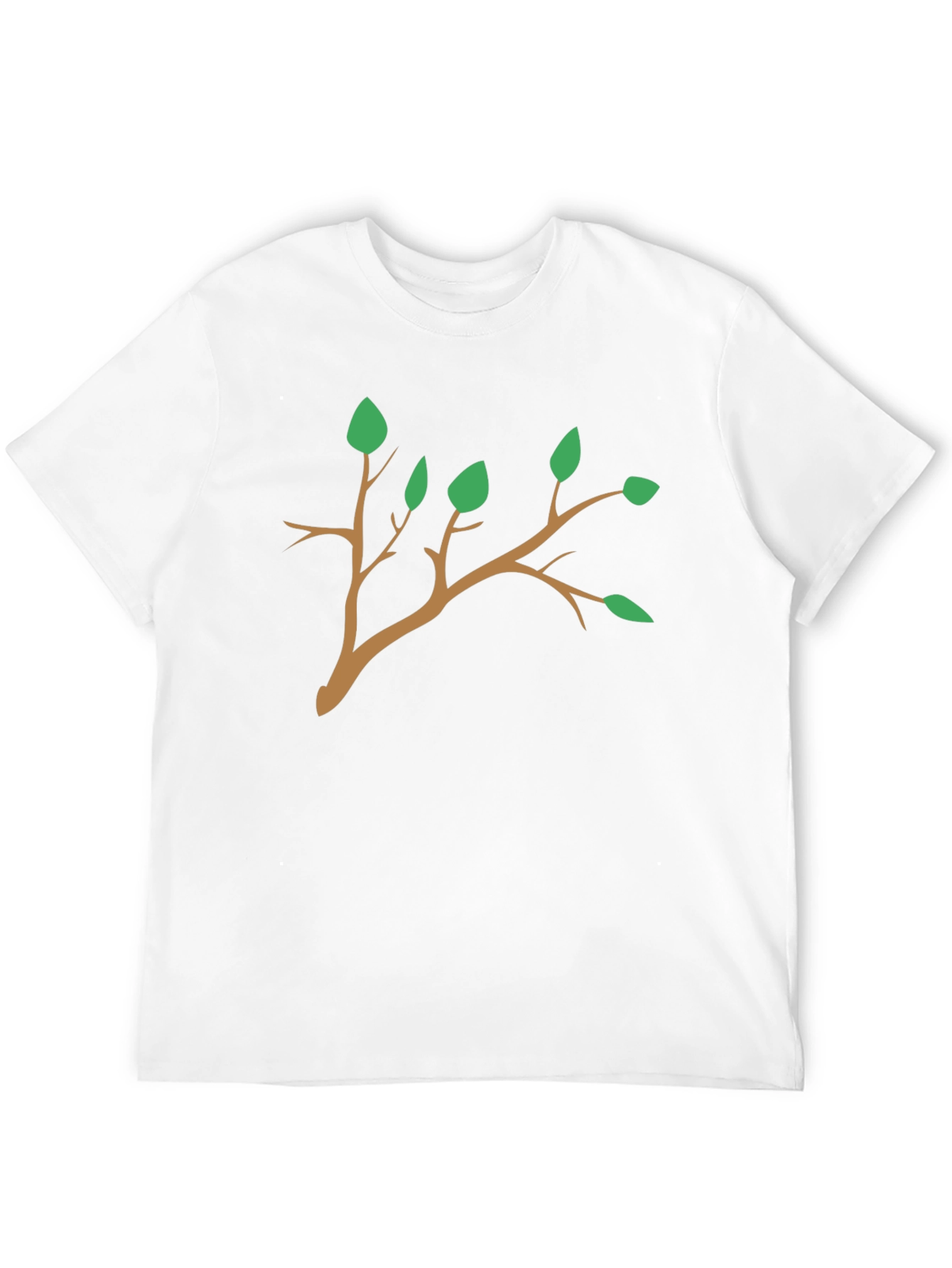 Nature Branch Graphic Tee - Casual Black T-Shirt