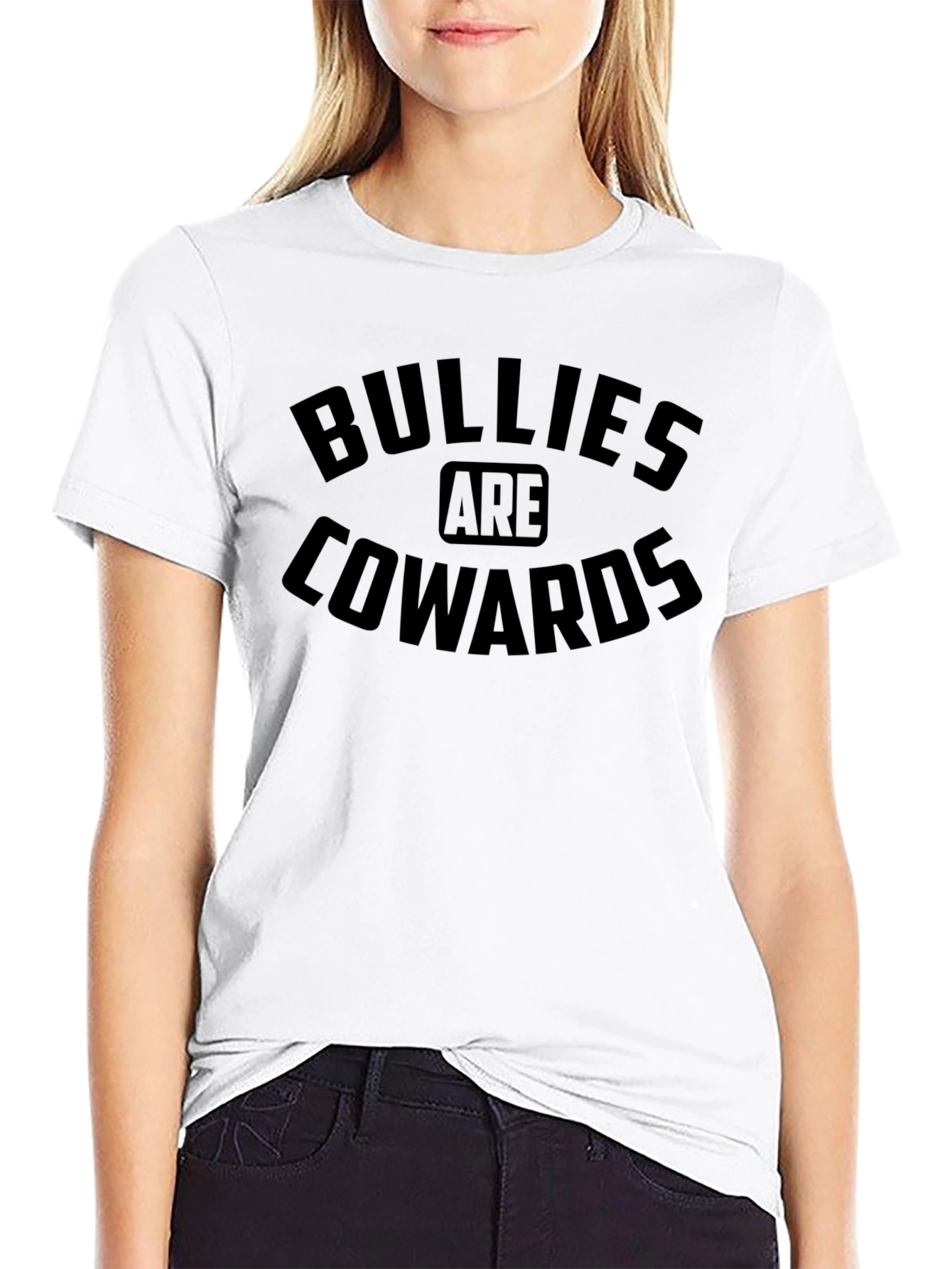 Bullies Are Cowards Black Graphic T-Shirt