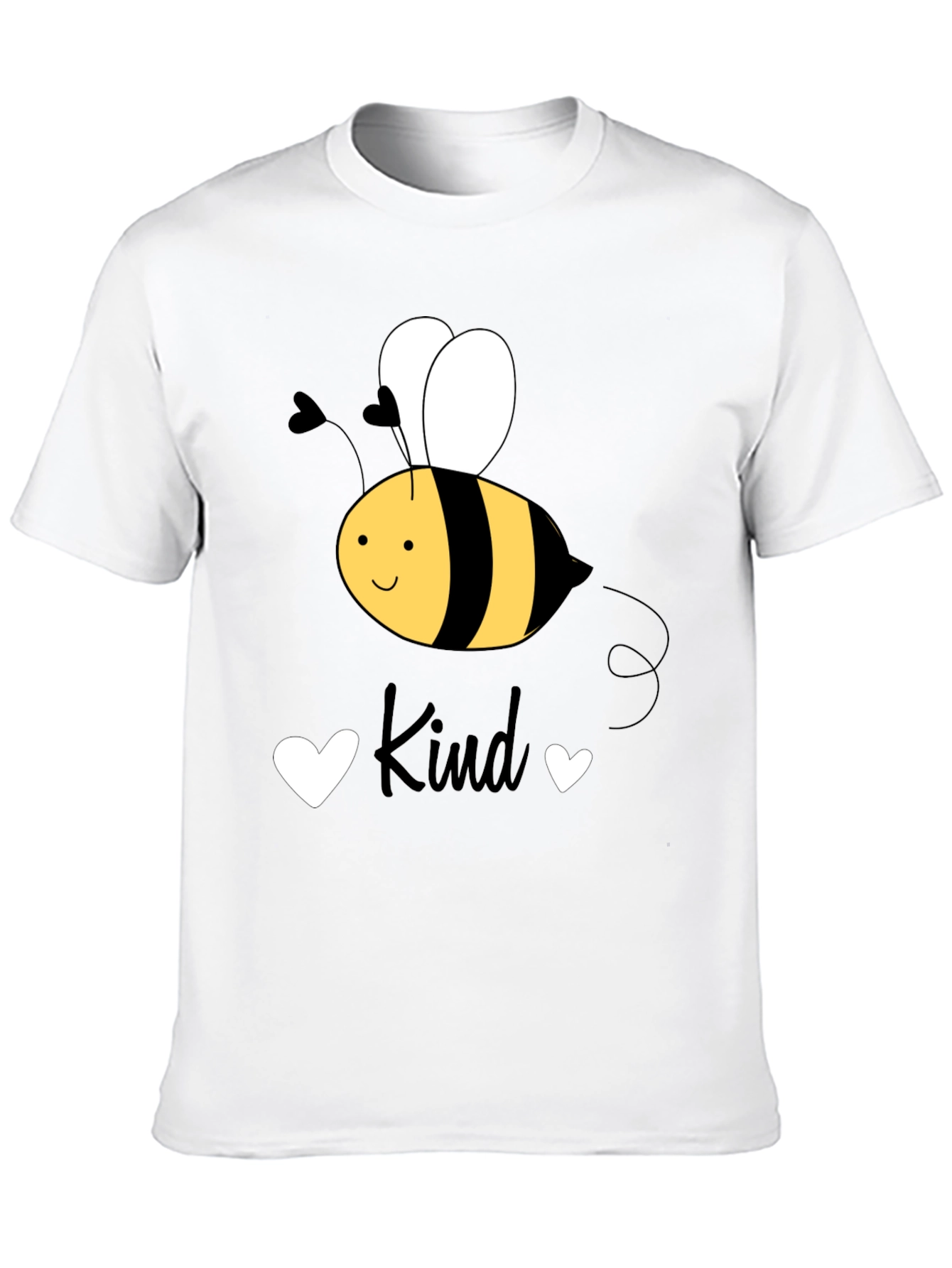 Be Kind Black T-Shirt Cute Bee Graphic