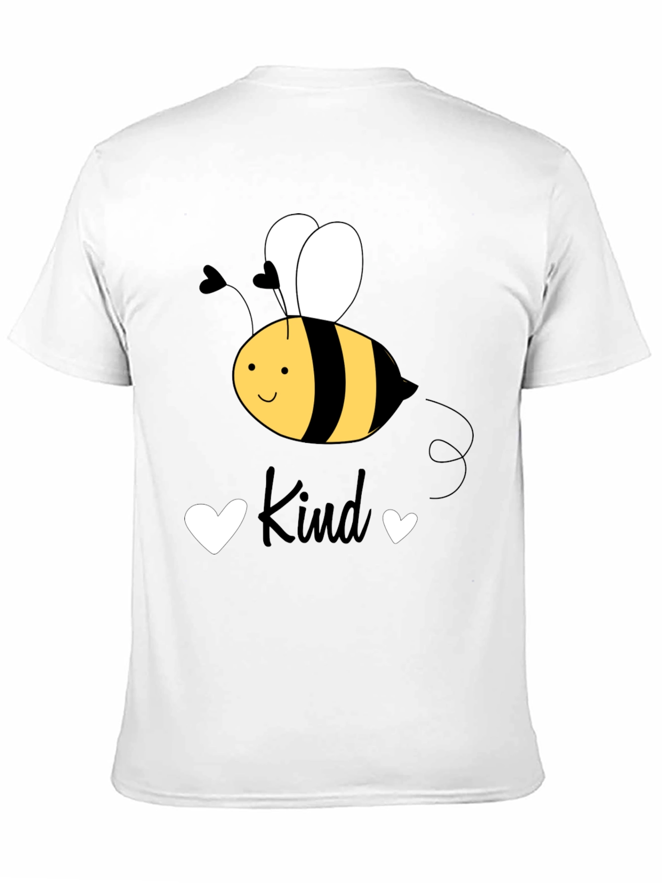 Be Kind Black T-Shirt Cute Bee Graphic