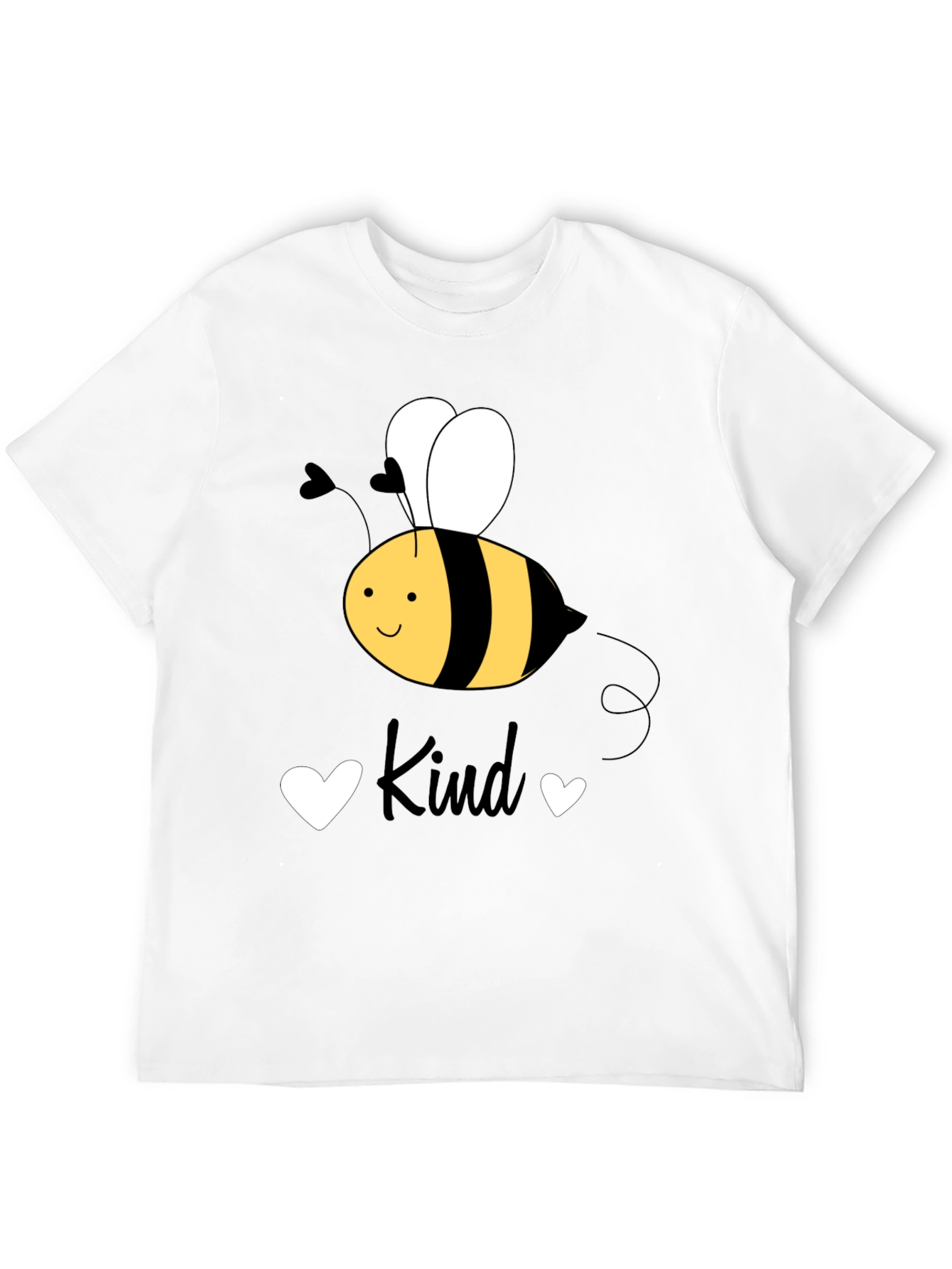 Be Kind Black T-Shirt Cute Bee Graphic