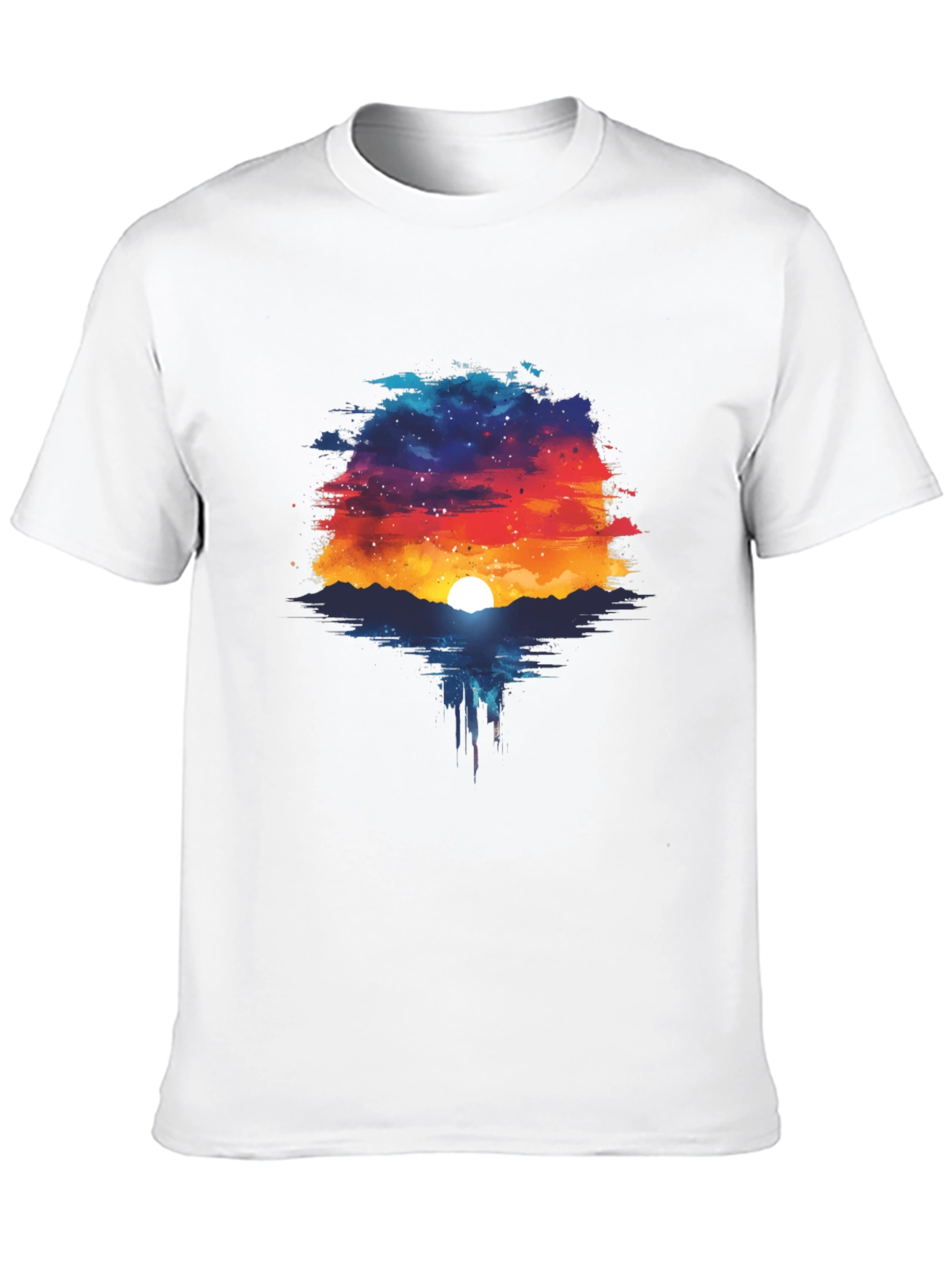 Sunset Galaxy T-Shirt - Unique Graphic Tee