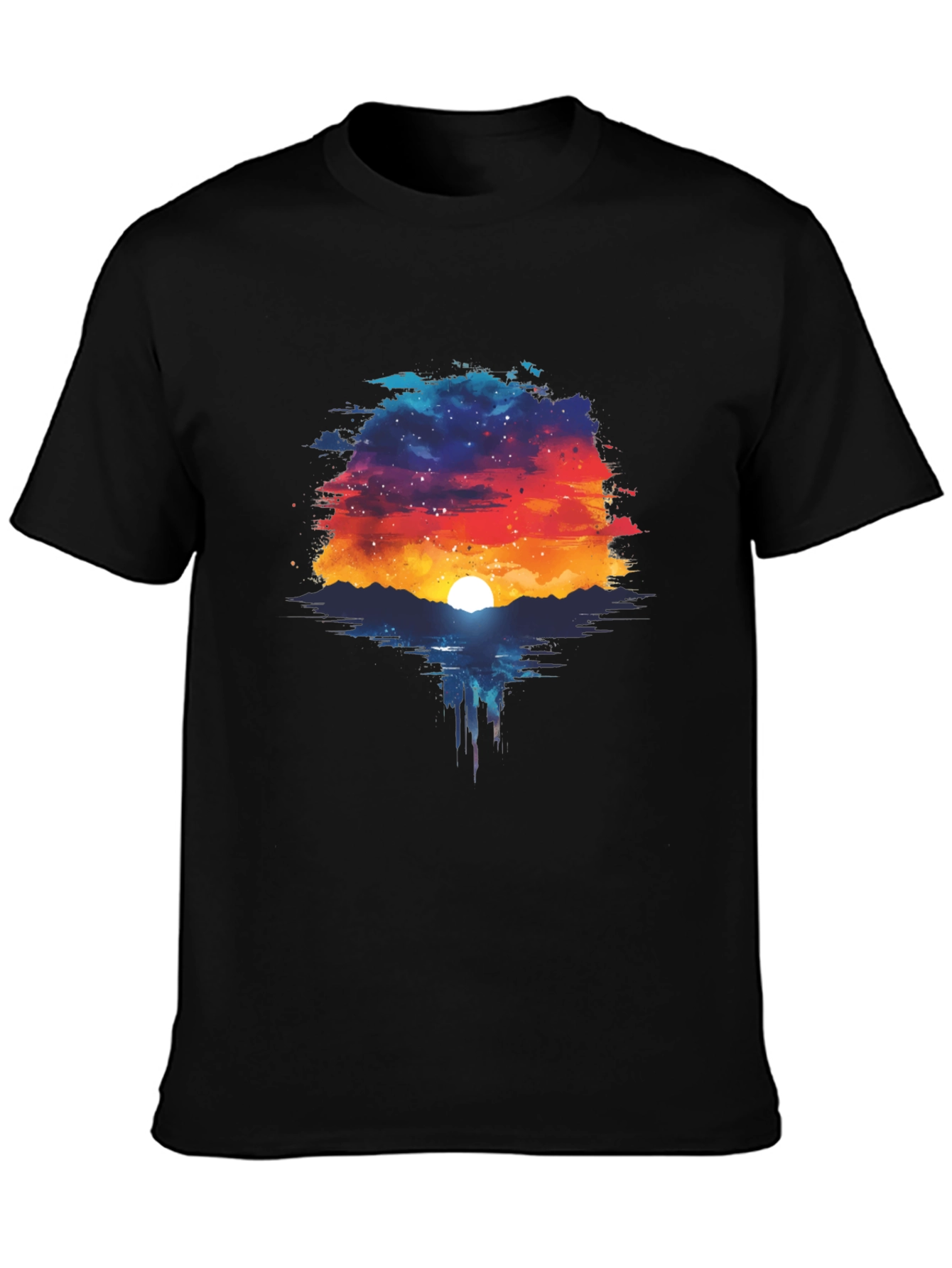 Sunset Galaxy T-Shirt - Unique Graphic Tee