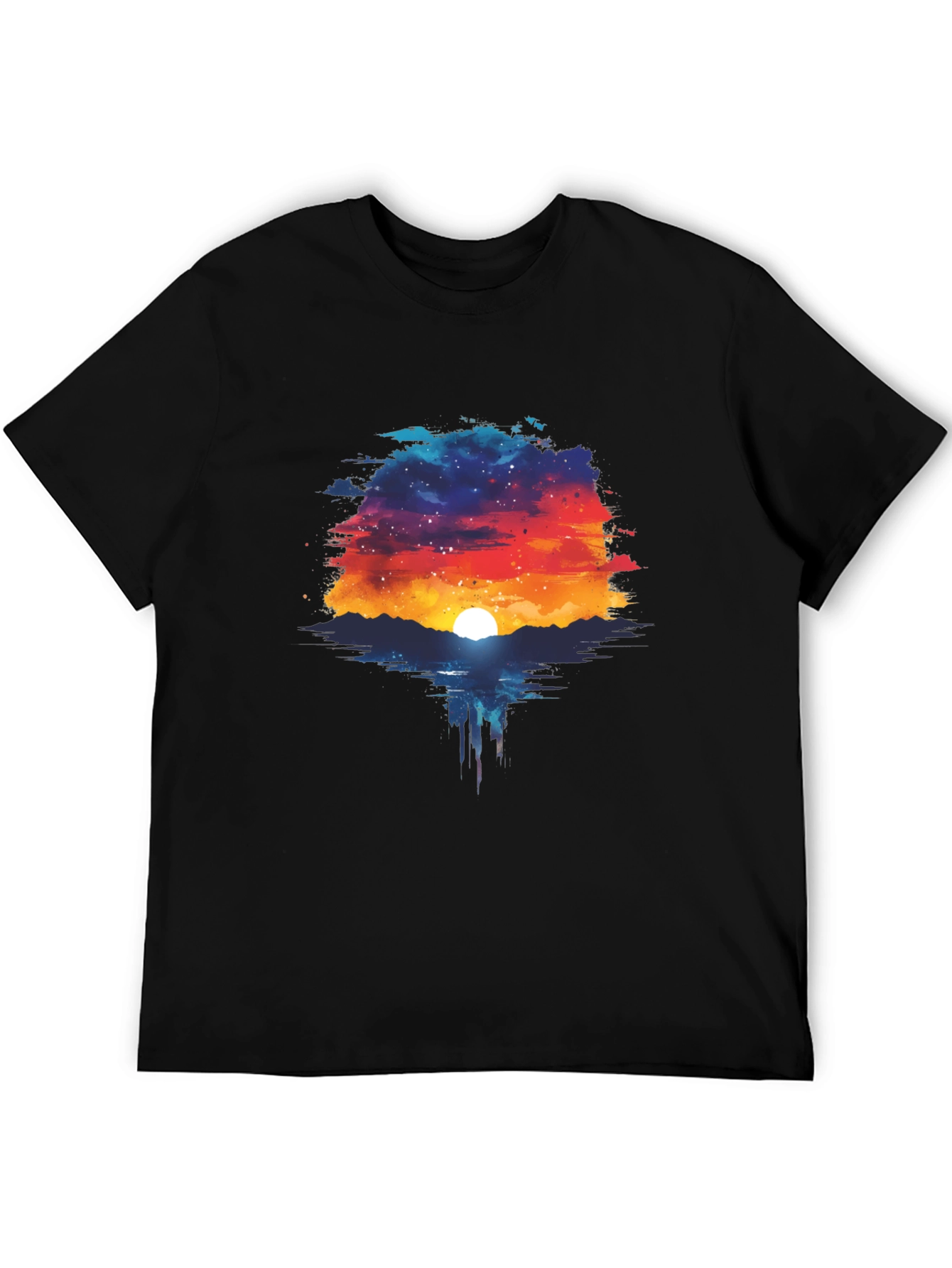 Sunset Galaxy T-Shirt - Unique Graphic Tee