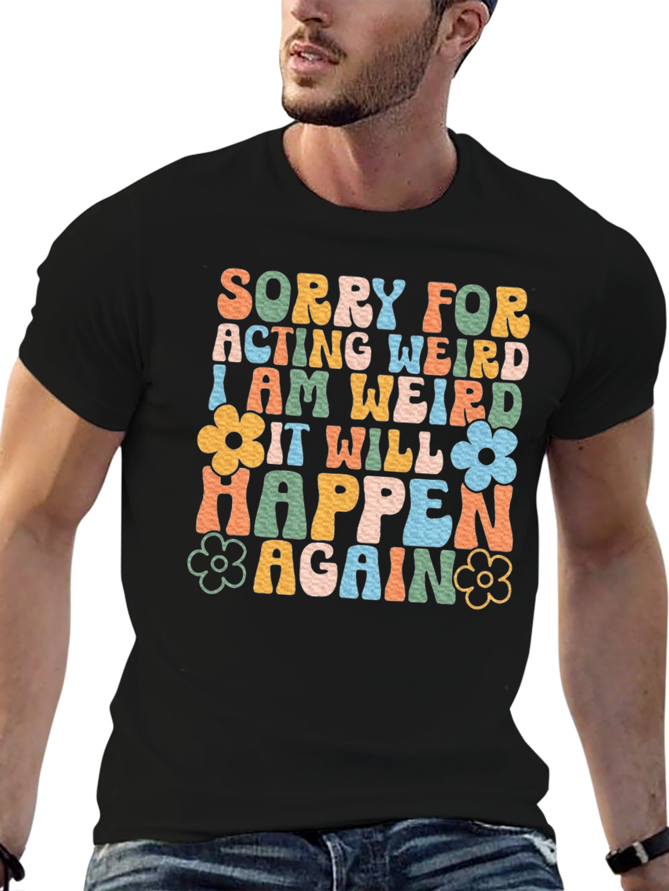 Retro Sorry For Acting Weird Graphic T-Shirt