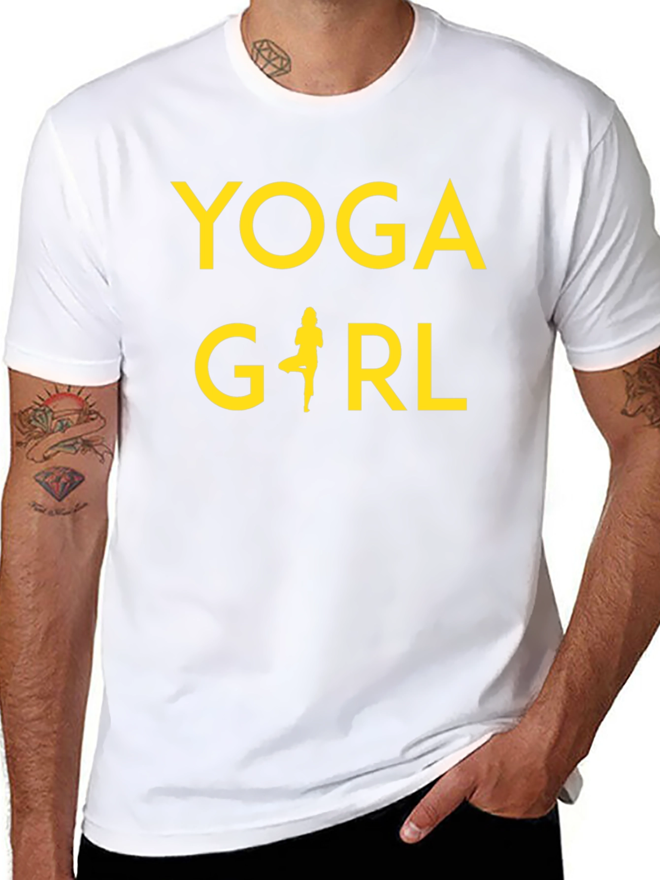 Yoga Girl Black T-Shirt - Fitness Apparel