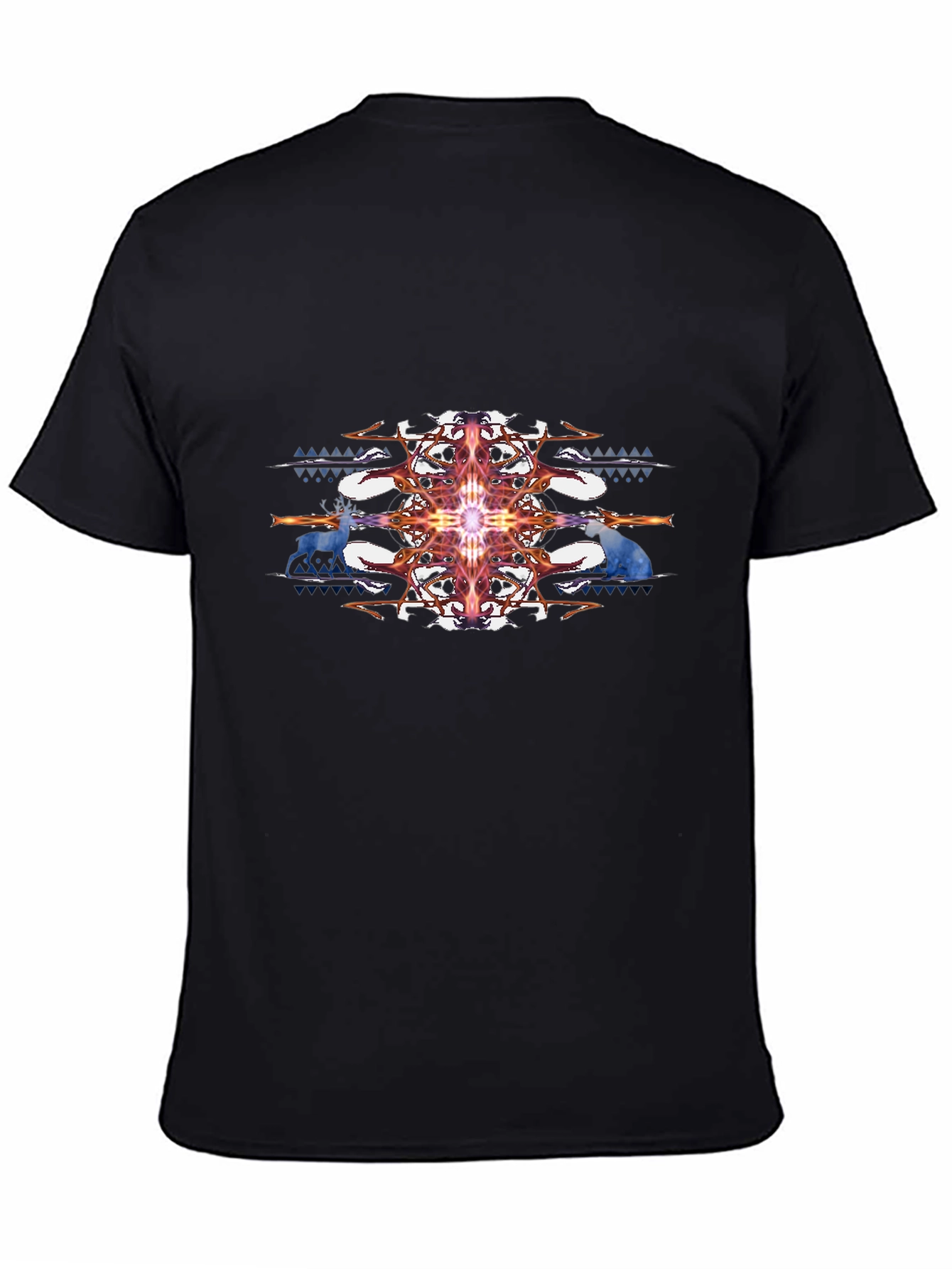 Mystic Deer Graphic T-Shirt - Black