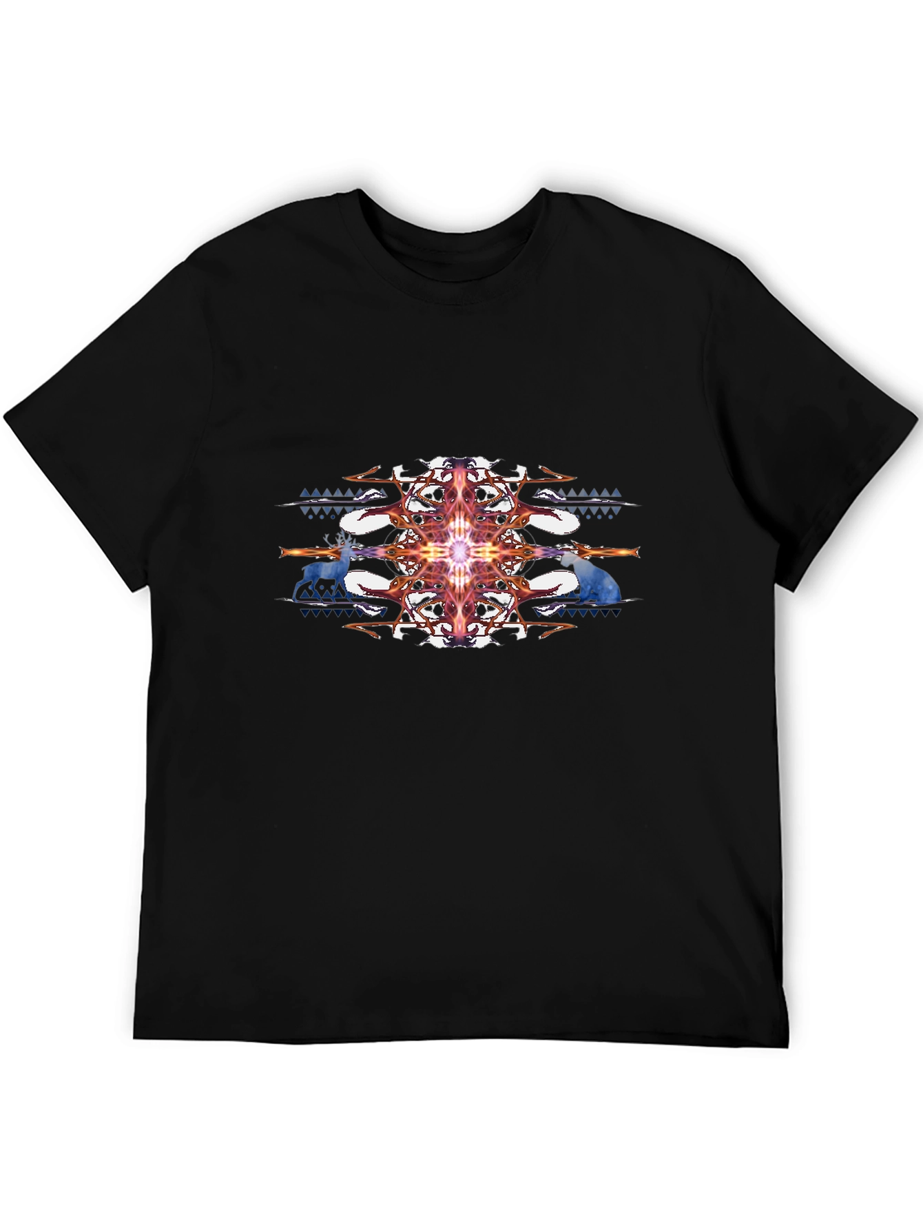 Mystic Deer Graphic T-Shirt - Black