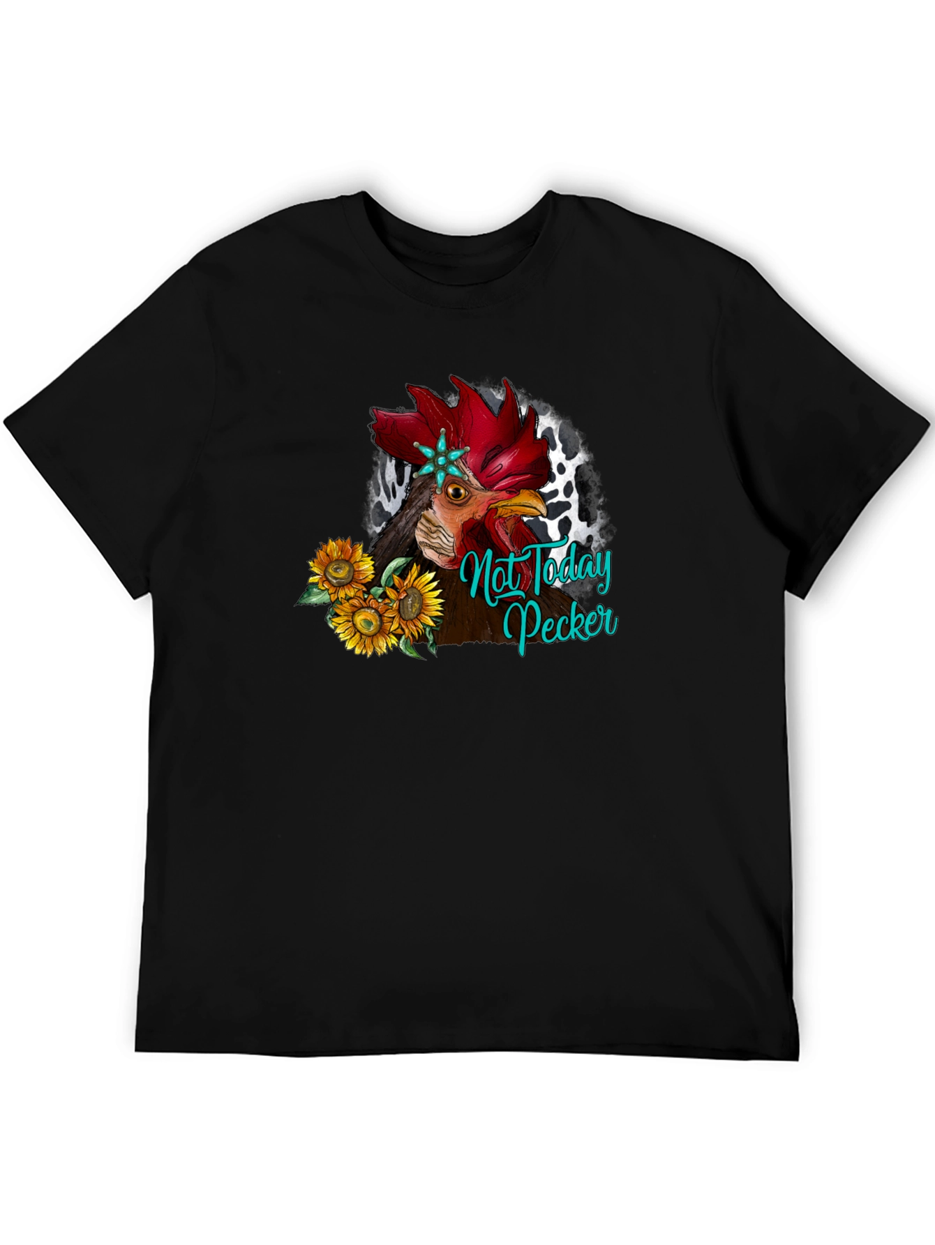 Not Today Pecker Rooster Graphic T-Shirt