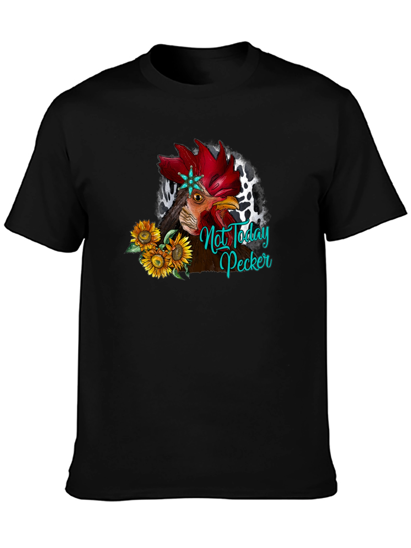 Not Today Pecker Rooster Graphic T-Shirt