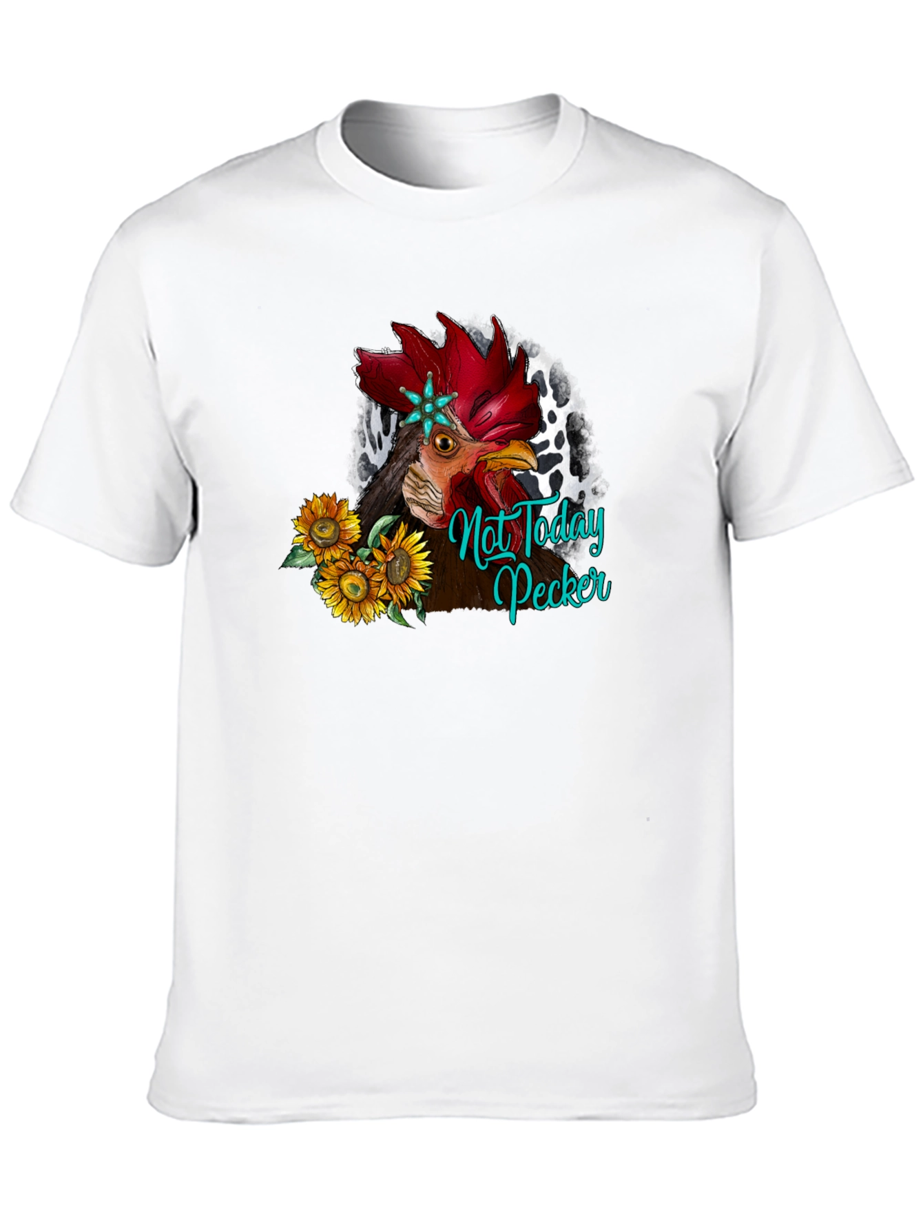 Not Today Pecker Rooster Graphic T-Shirt