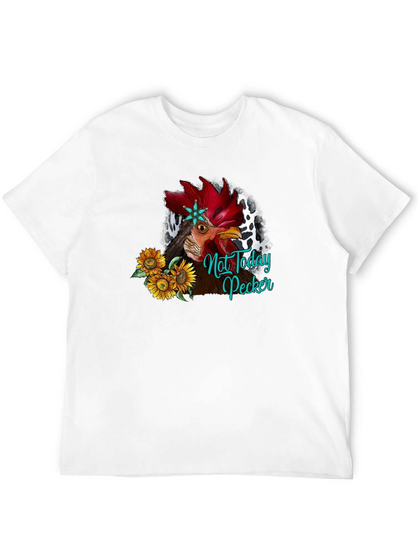 Not Today Pecker Rooster Graphic T-Shirt