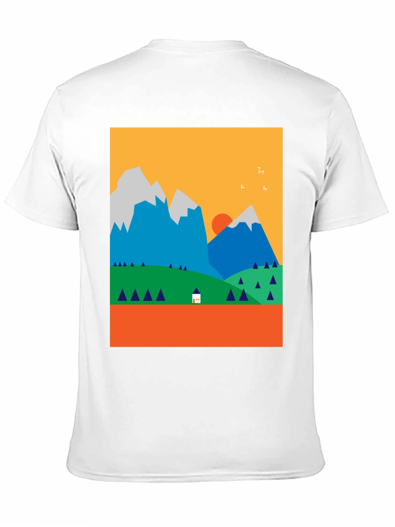 Geometric Mountain Landscape Tee