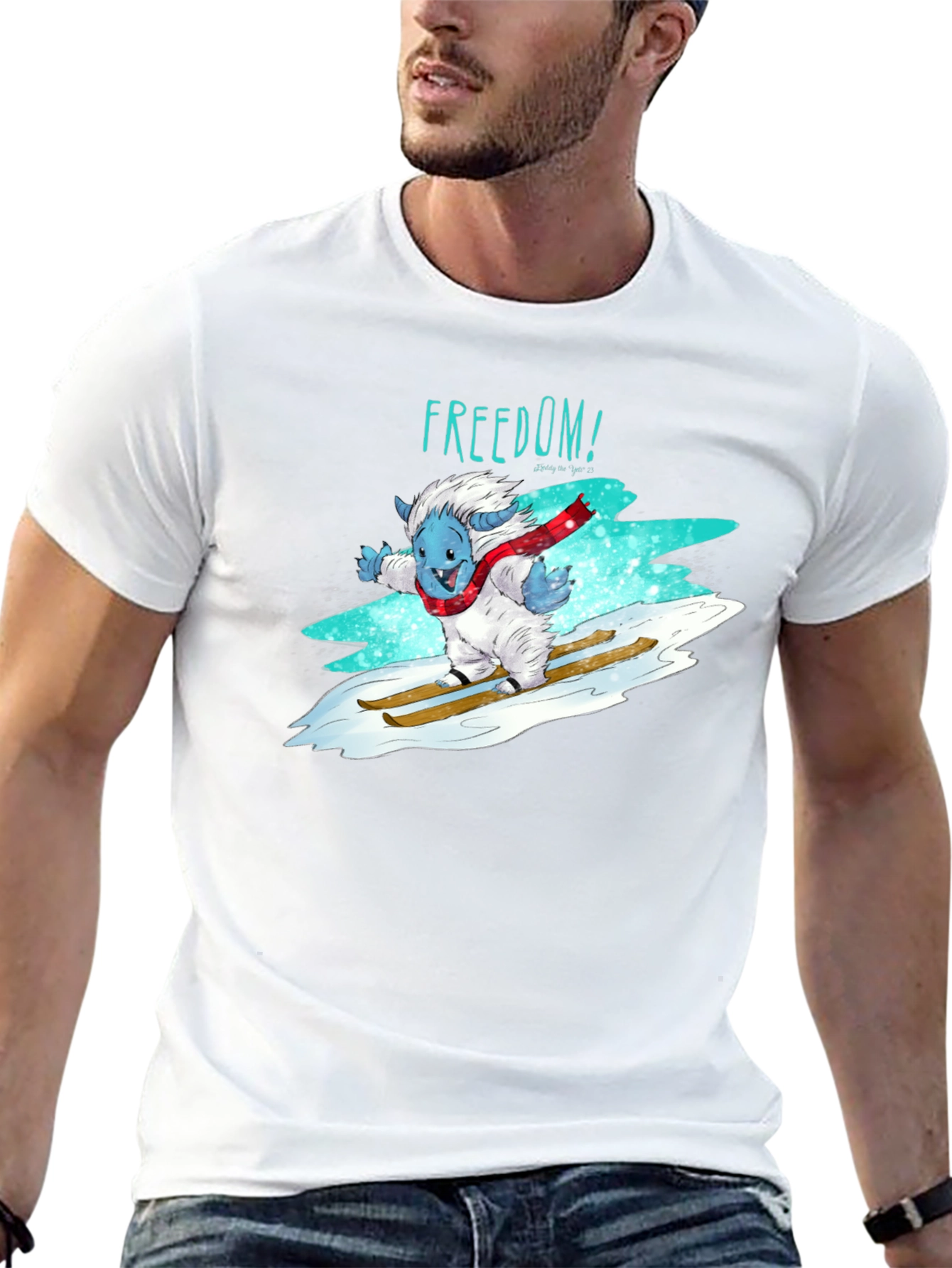 Freedom Skiing Yeti Graphic T-Shirt - Black