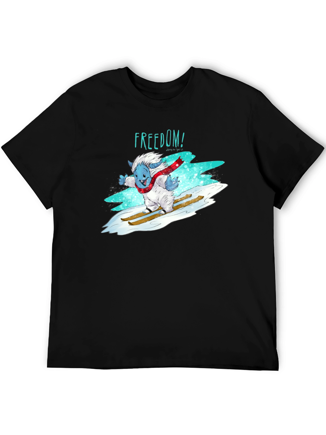 Freedom Skiing Yeti Graphic T-Shirt - Black