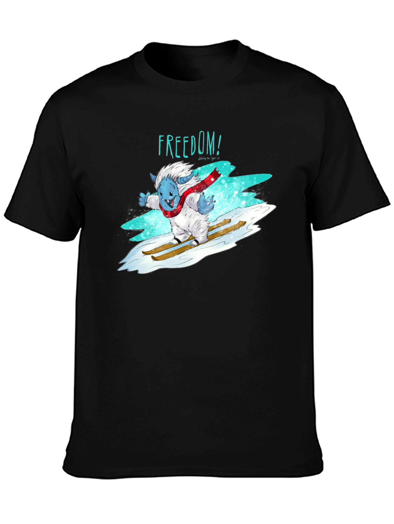 Freedom Skiing Yeti Graphic T-Shirt - Black
