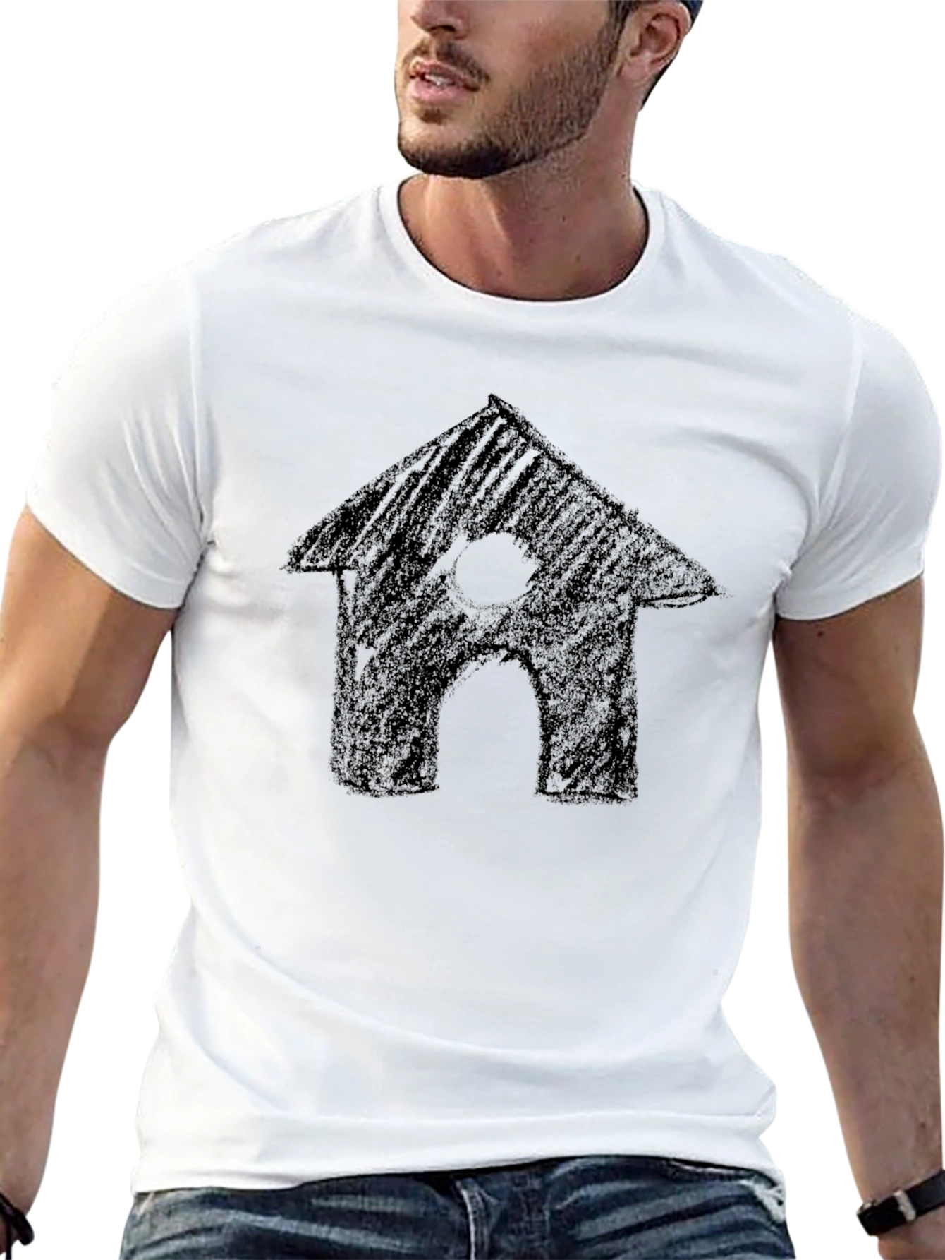 Birdhouse Sketch Graphic Tee - Mens Black Casual Shirt