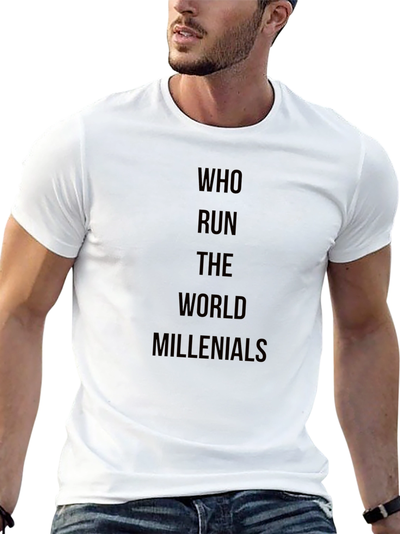 Millennials Rule Black Graphic T-Shirt
