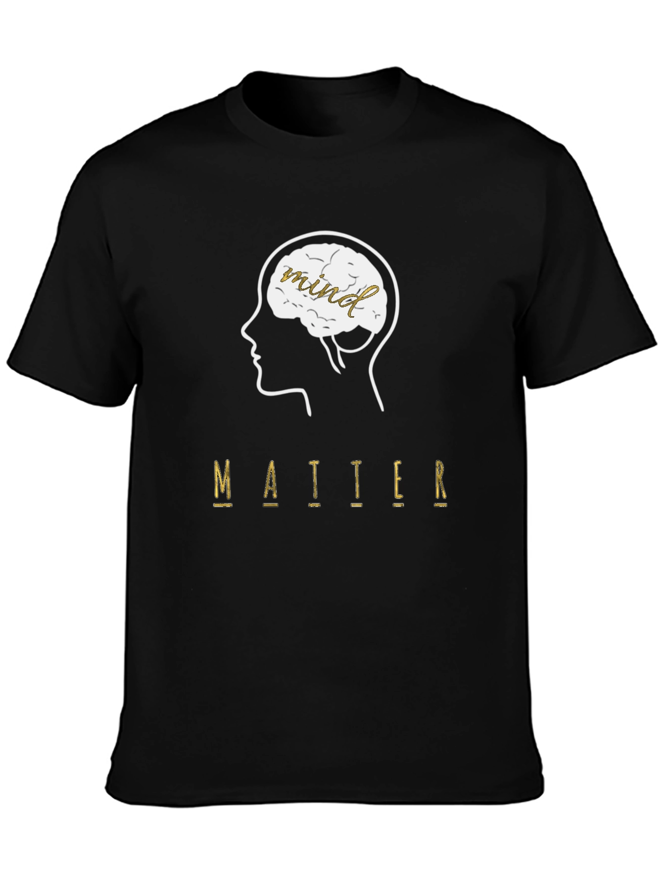 Mind Over Matter Graphic Tee - Black Cotton T-Shirt