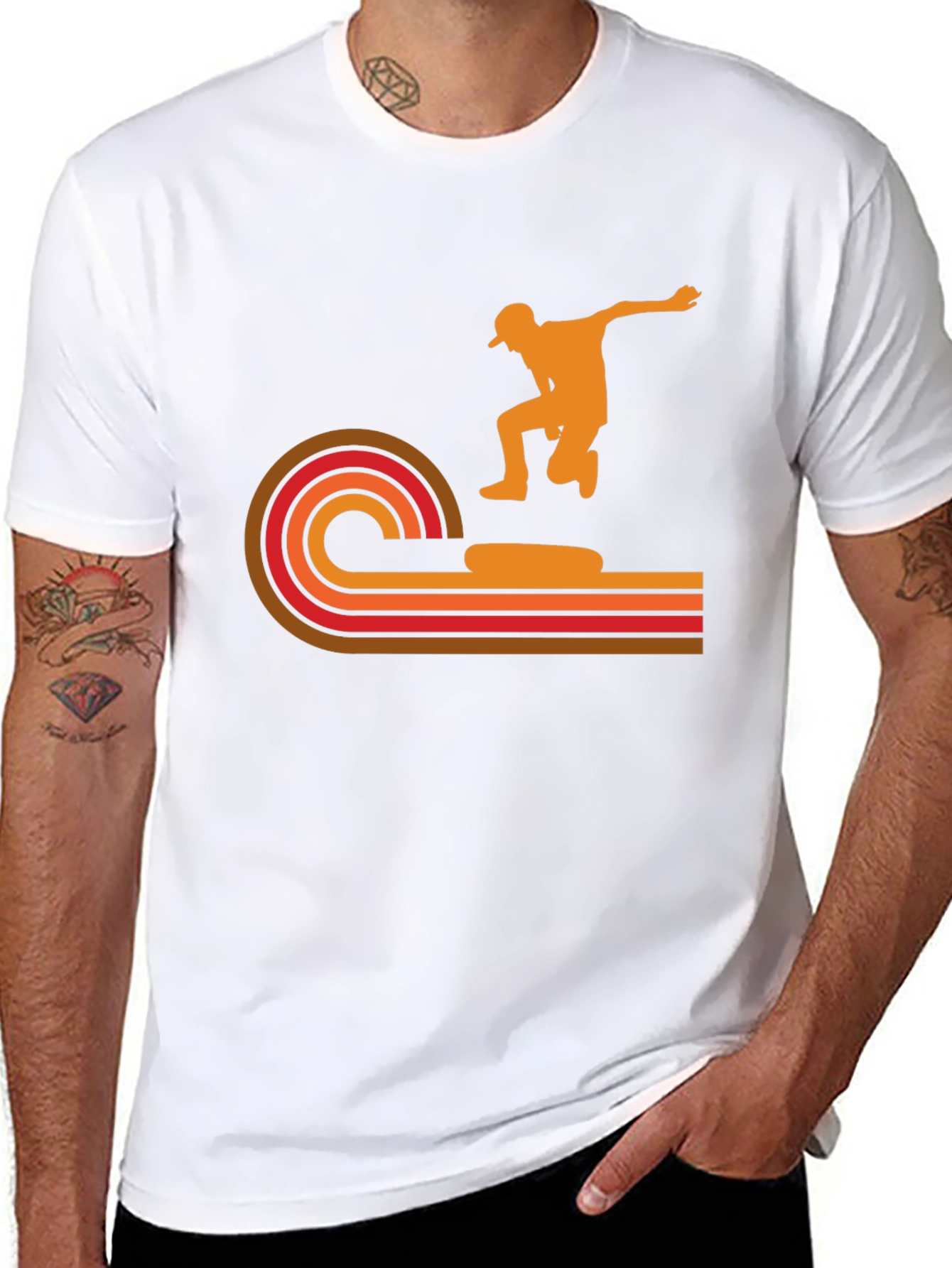 Retro Skater Graphic T-Shirt