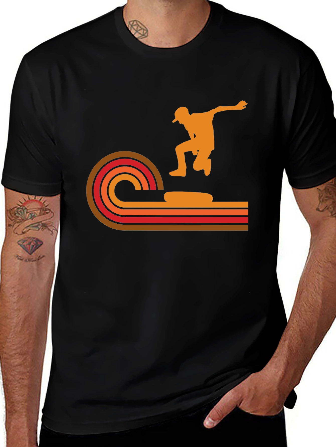Retro Skater Graphic T-Shirt