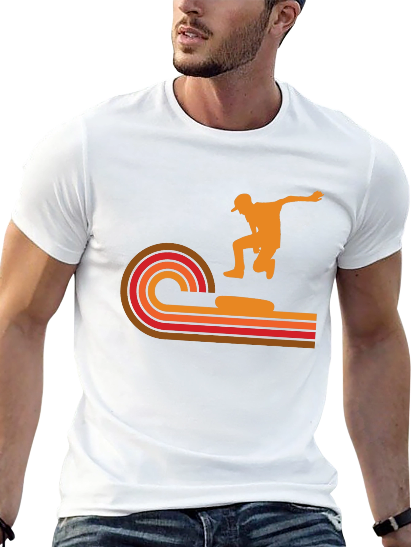 Retro Skater Graphic T-Shirt