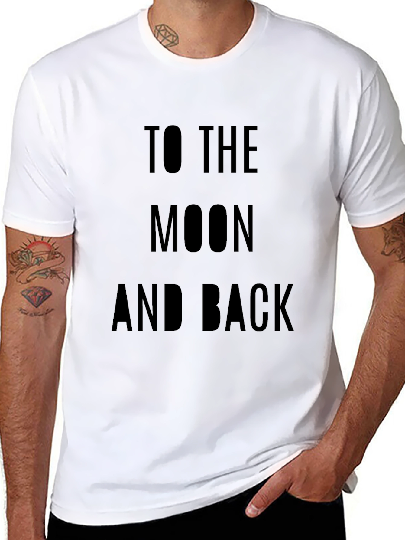 To The Moon And Back Black T-Shirt