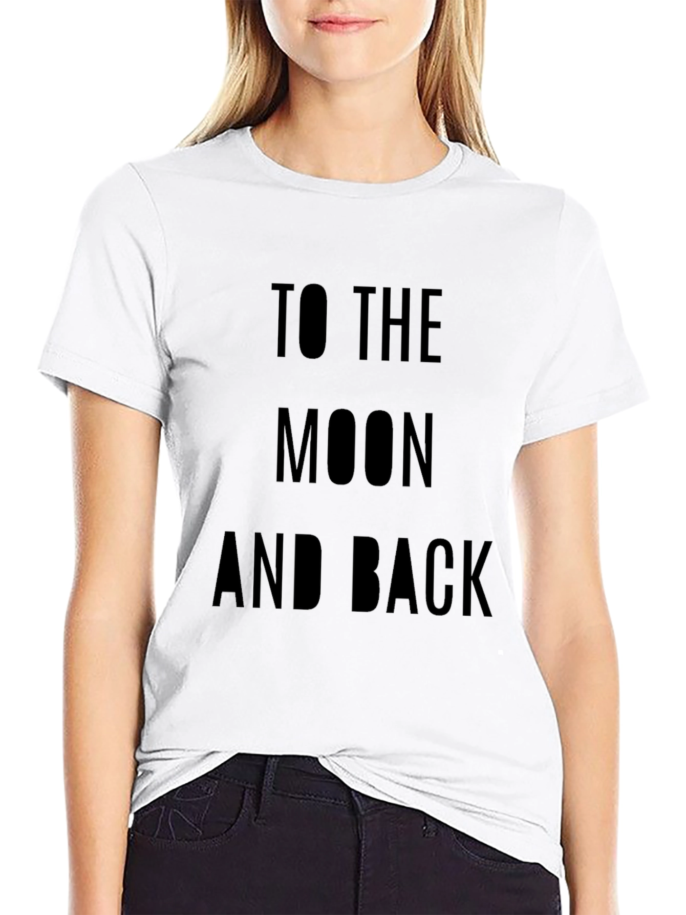 To The Moon And Back Black T-Shirt