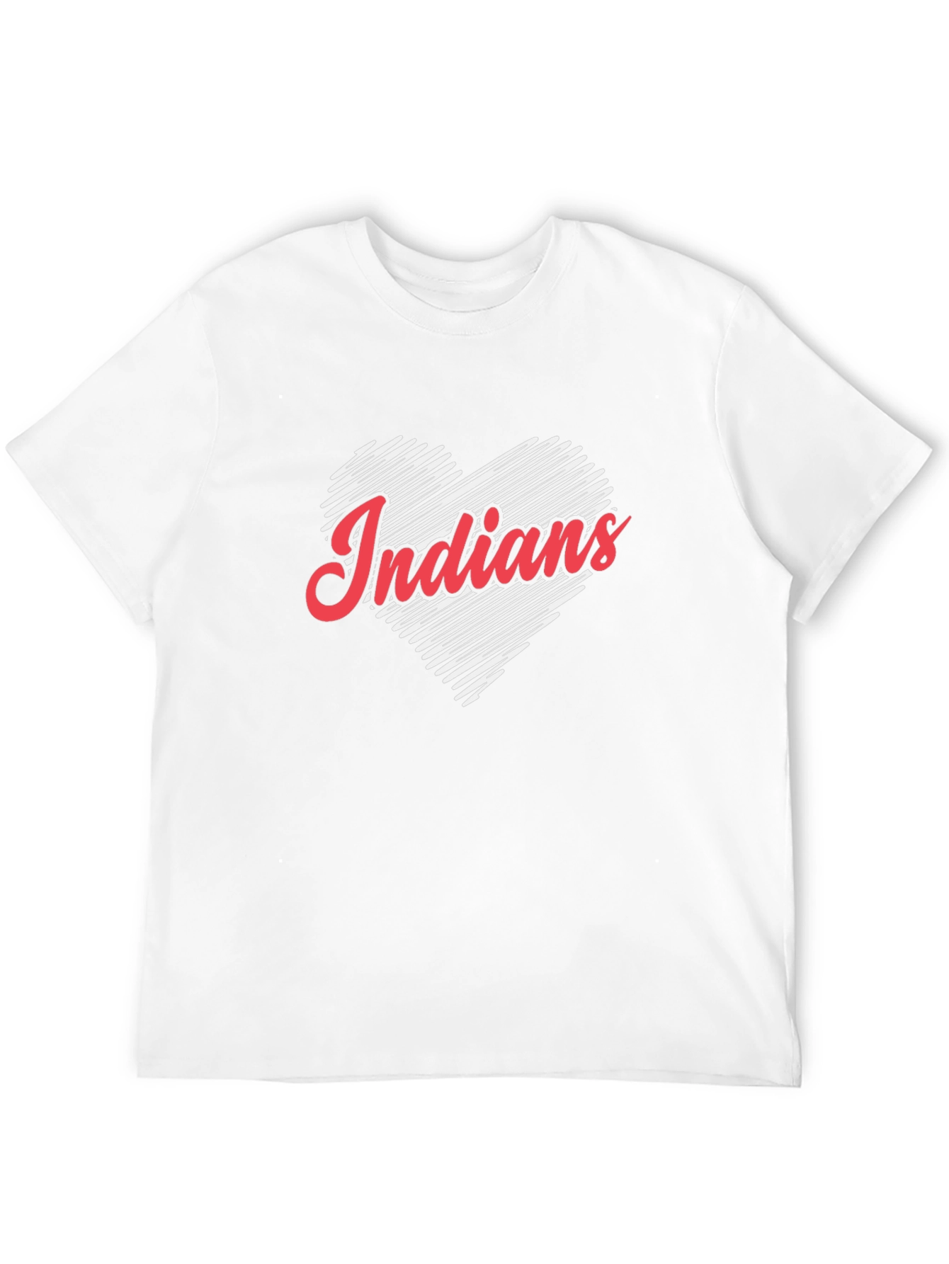 Indians Heart Graphic Black T-Shirt