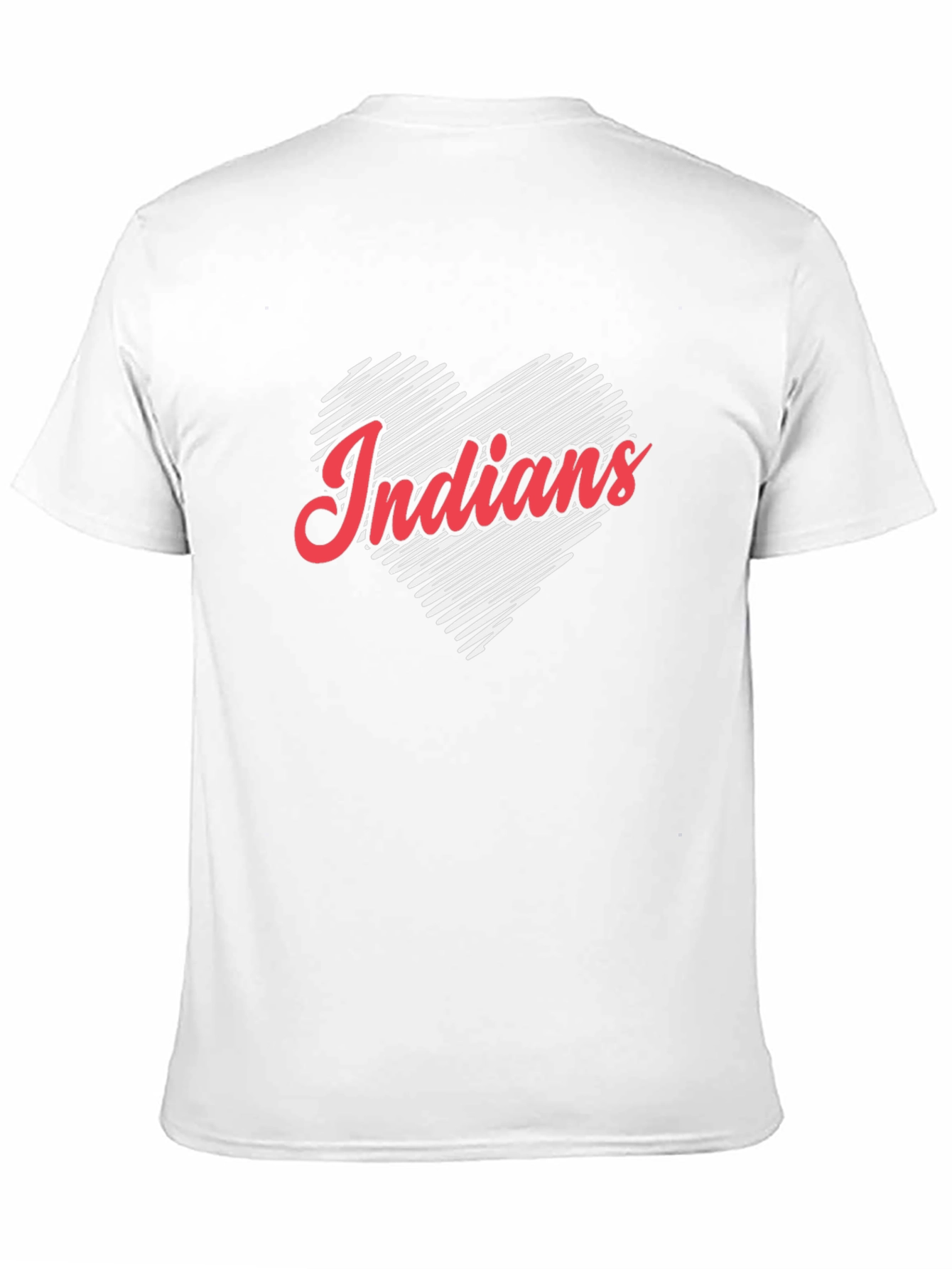 Indians Heart Graphic Black T-Shirt