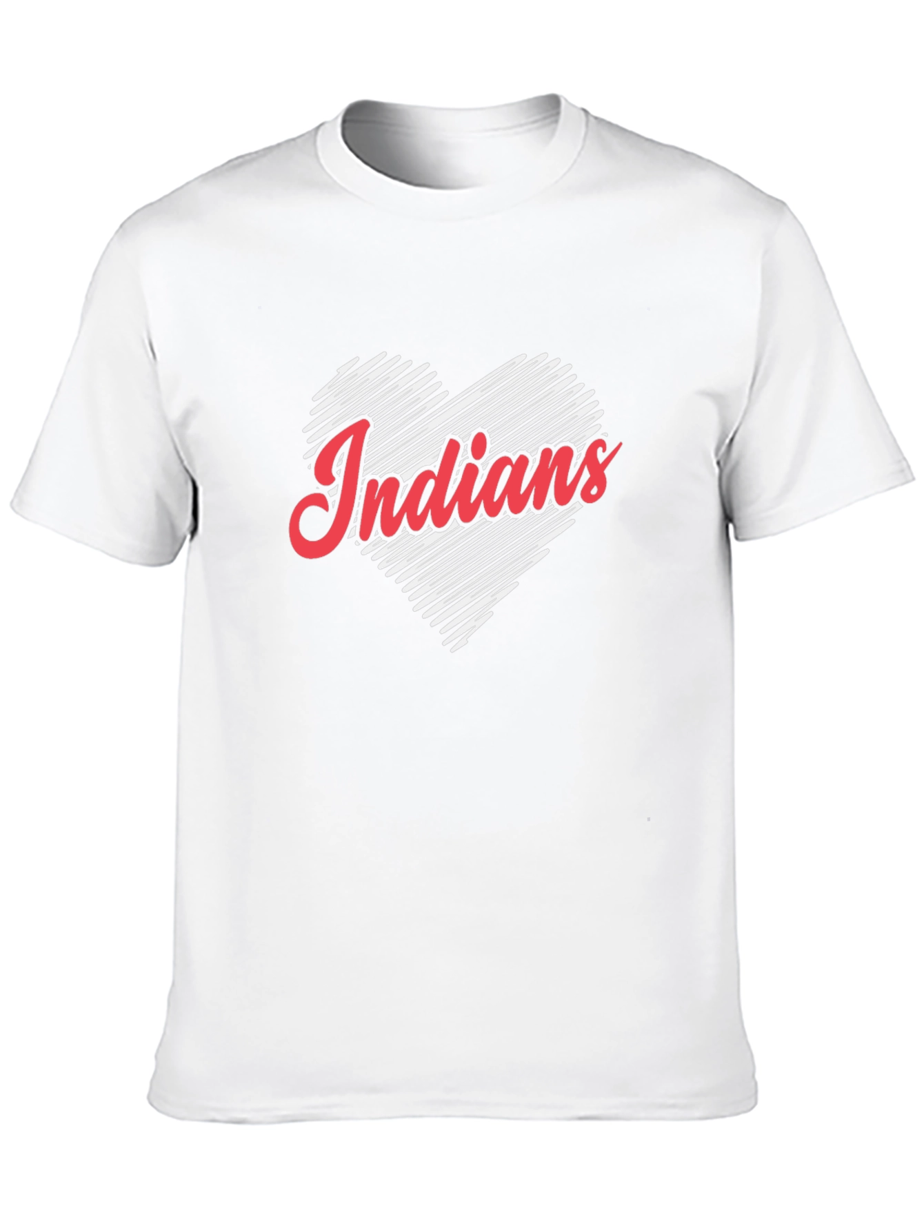 Indians Heart Graphic Black T-Shirt