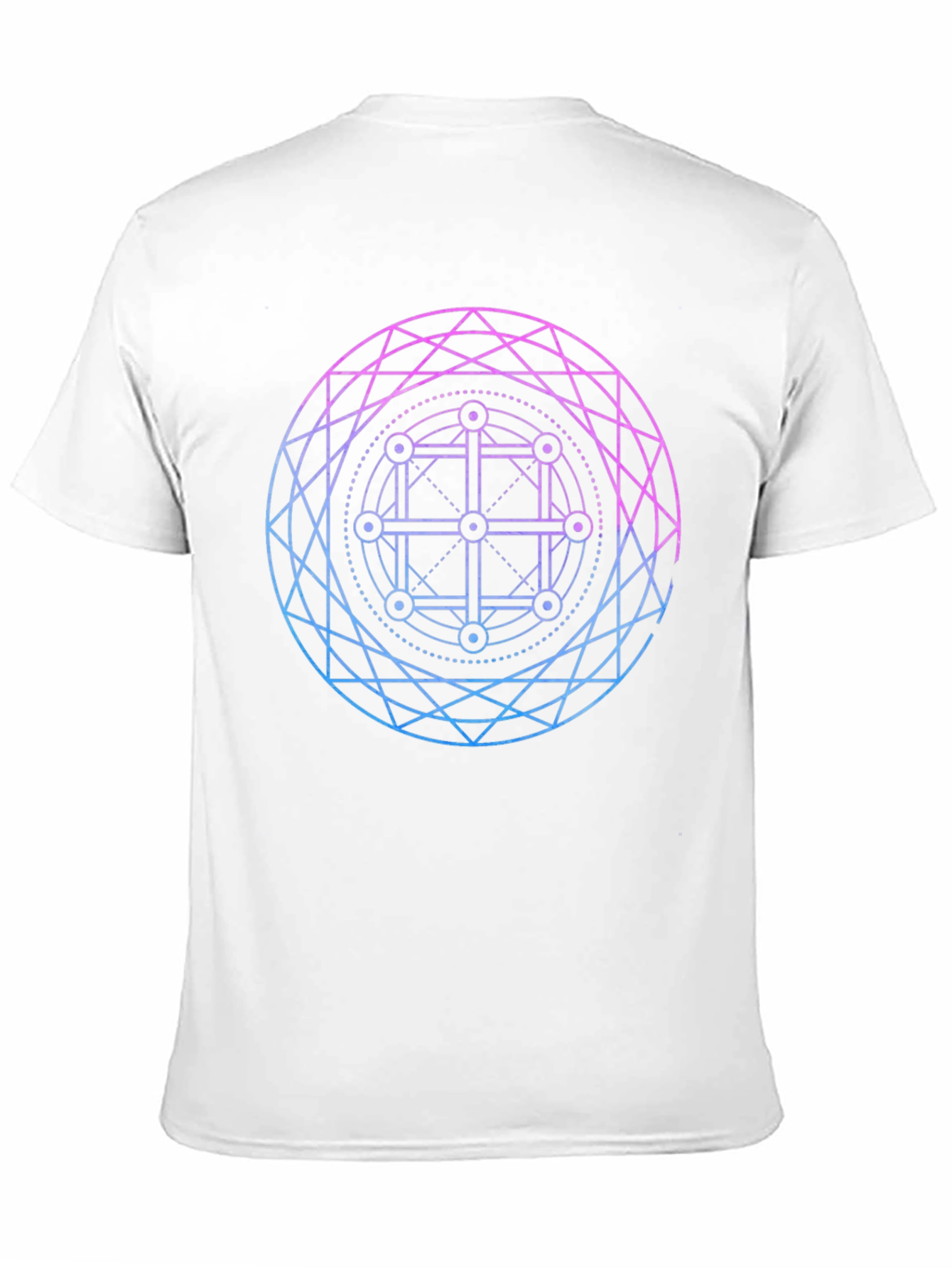 Geometric Circle Graphic Tee - Black Cotton Blend