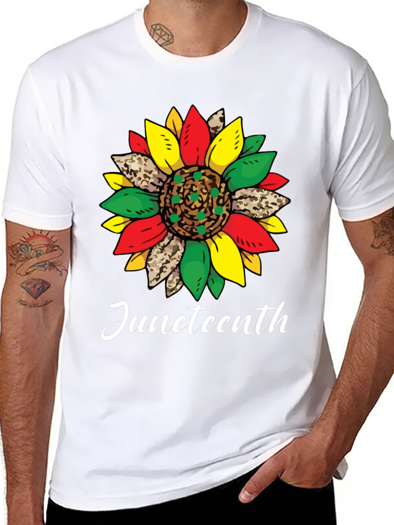Juneteenth Sunflower Graphic T-Shirt