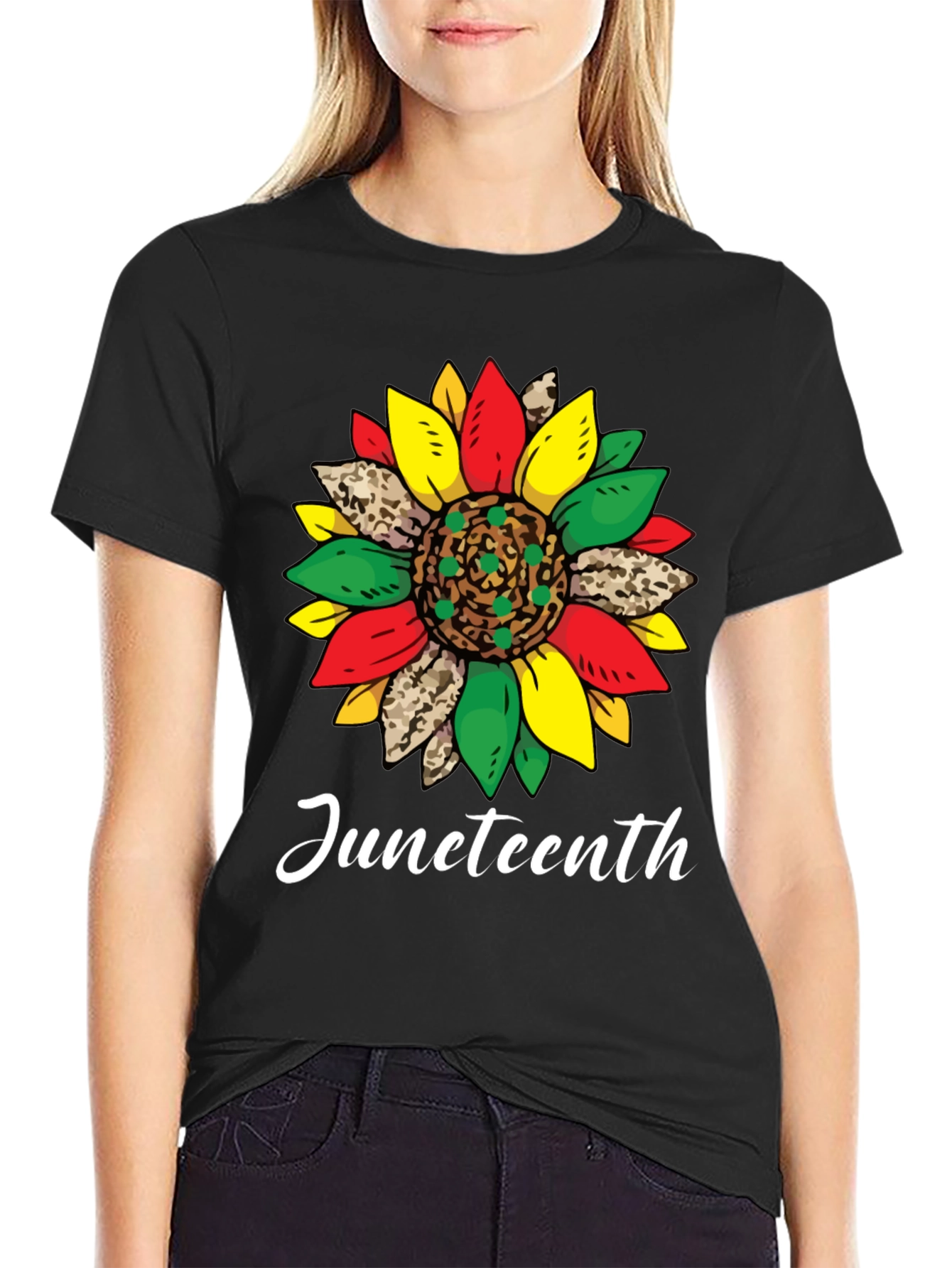 Juneteenth Sunflower Graphic T-Shirt