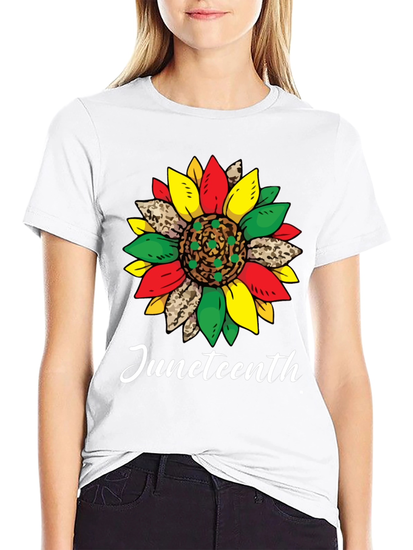 Juneteenth Sunflower Graphic T-Shirt