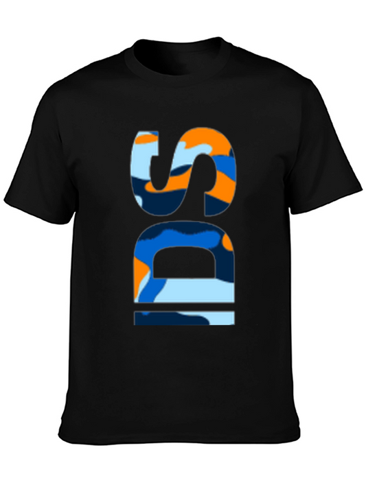 Abstract Camo SD Mens Black T-Shirt