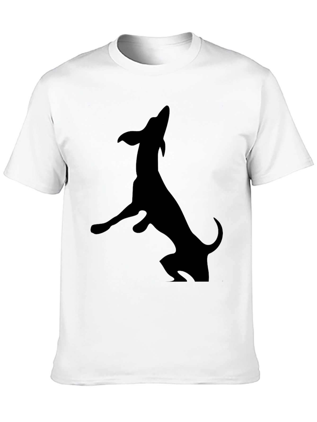 Black Dachshund Silhouette Graphic Tee