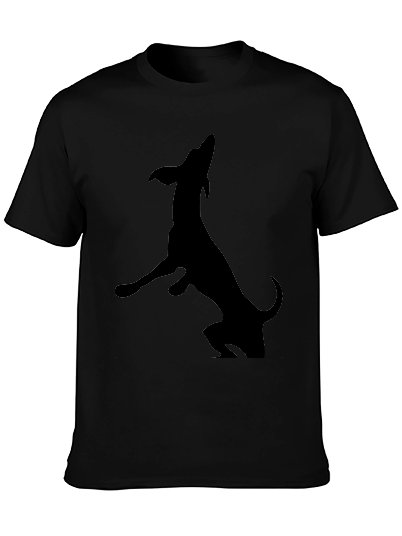 Black Dachshund Silhouette Graphic Tee
