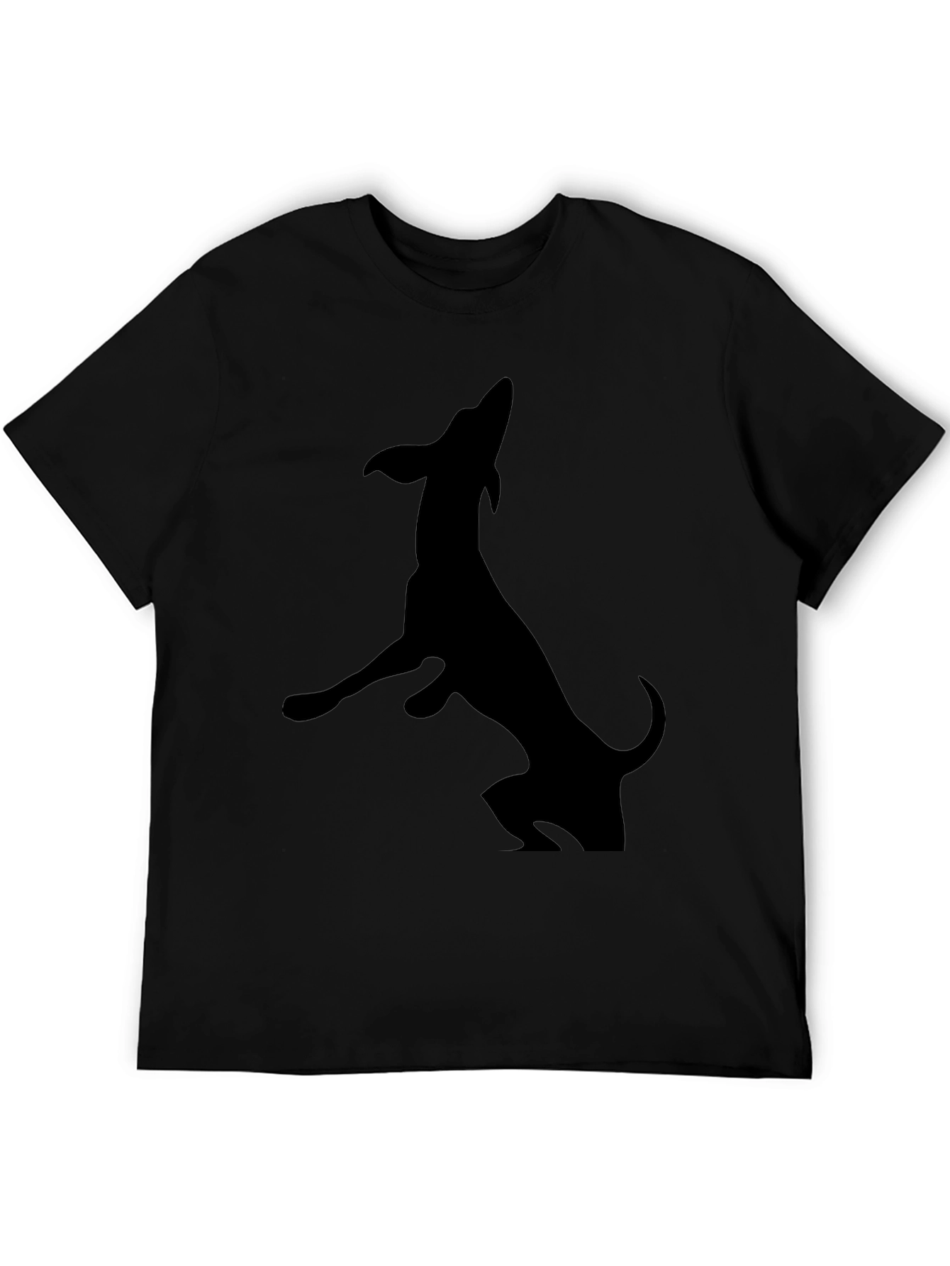 Black Dachshund Silhouette Graphic Tee
