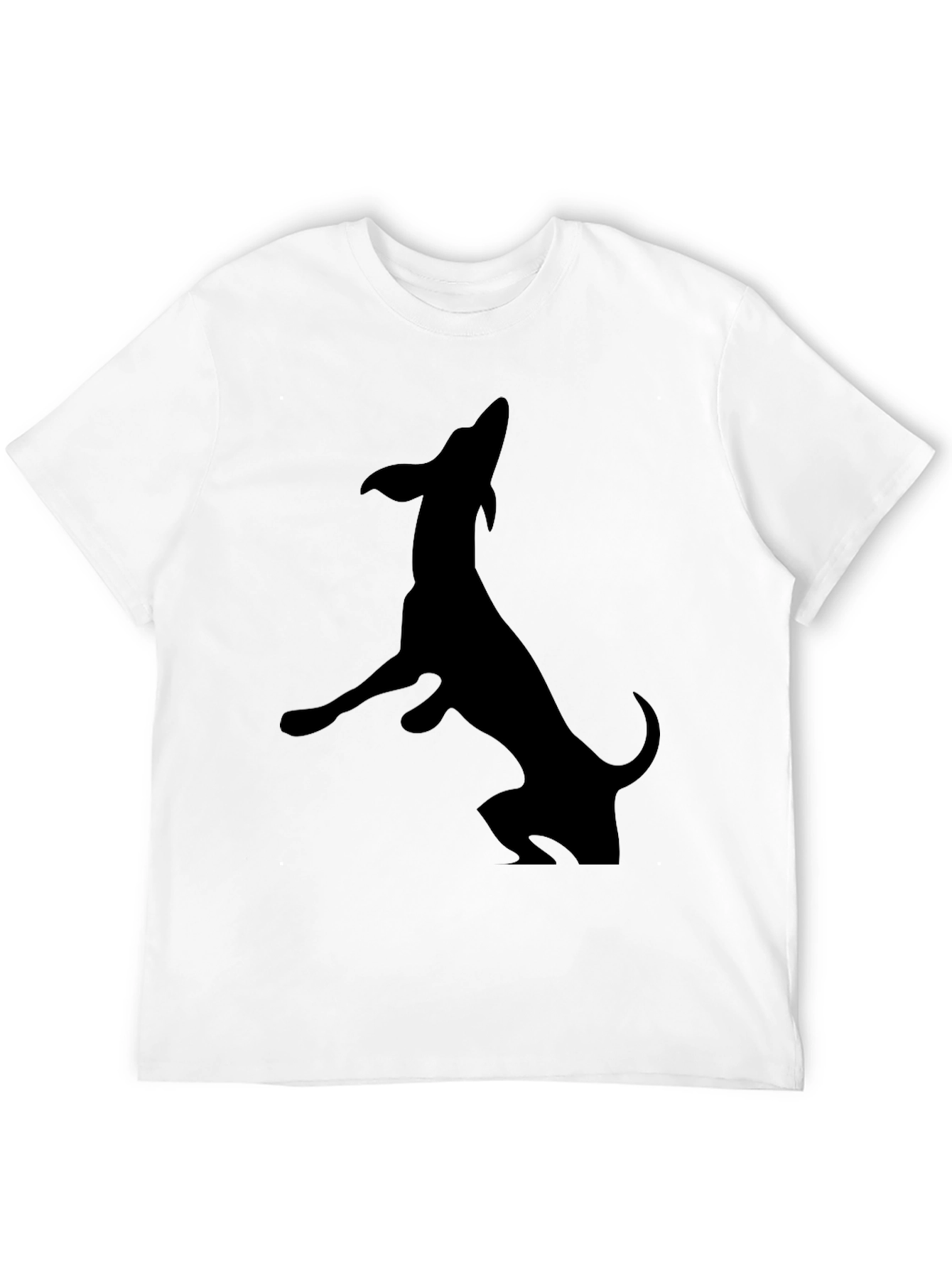 Black Dachshund Silhouette Graphic Tee