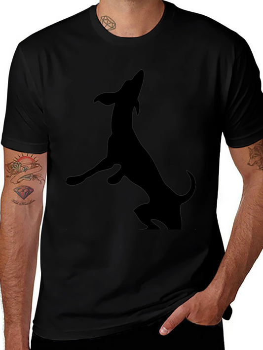 Black Dachshund Silhouette Graphic Tee
