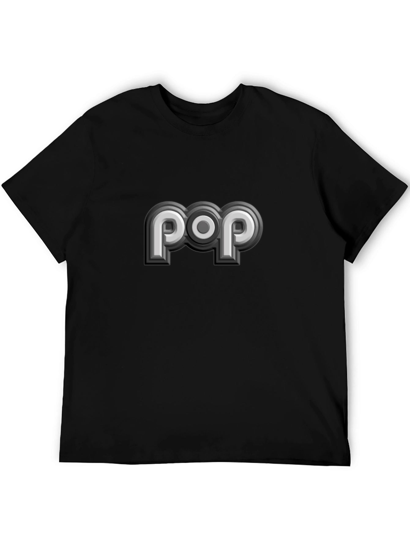 Retro POP Graphic Tee - Stylish Black T-Shirt