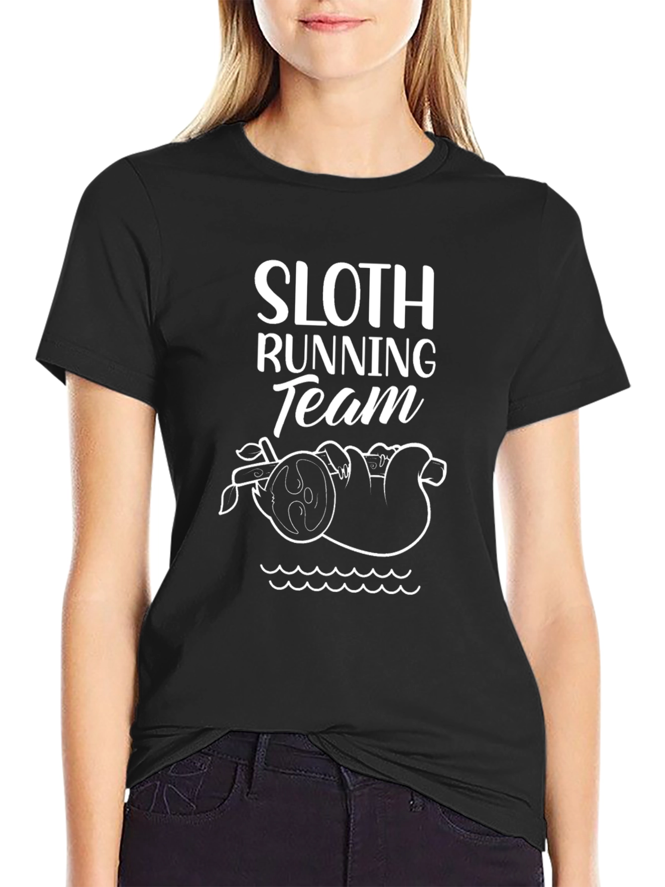 Sloth Running Team Graphic T-Shirt - Funny Animal Tee