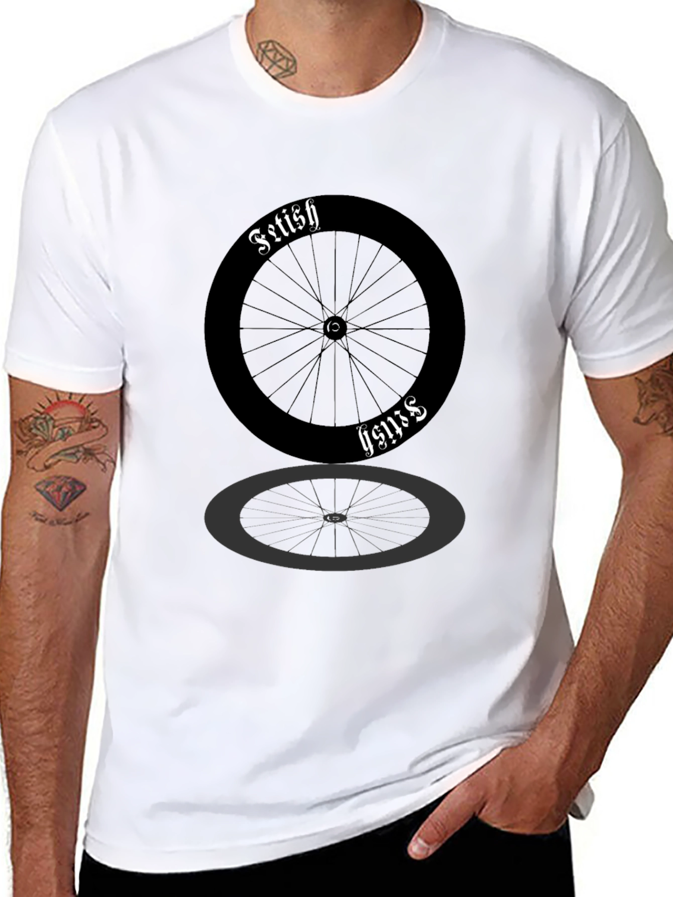 Fetish Cycle Wheel Black T-Shirt