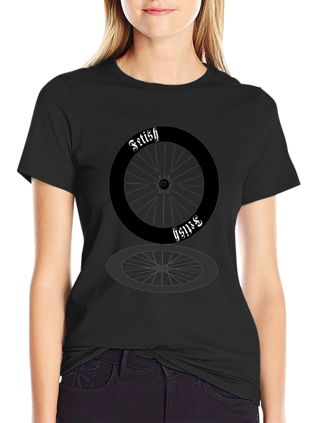 Fetish Cycle Wheel Black T-Shirt