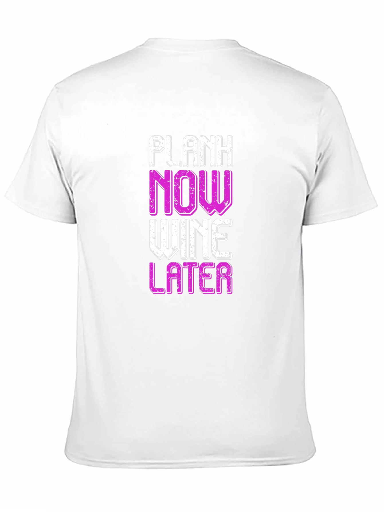 Plank Now Wine Later Black T-Shirt