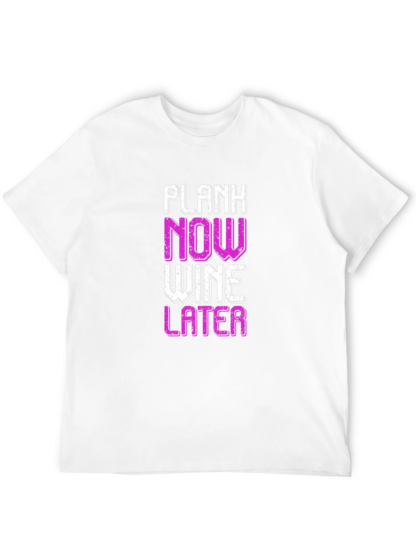 Plank Now Wine Later Black T-Shirt