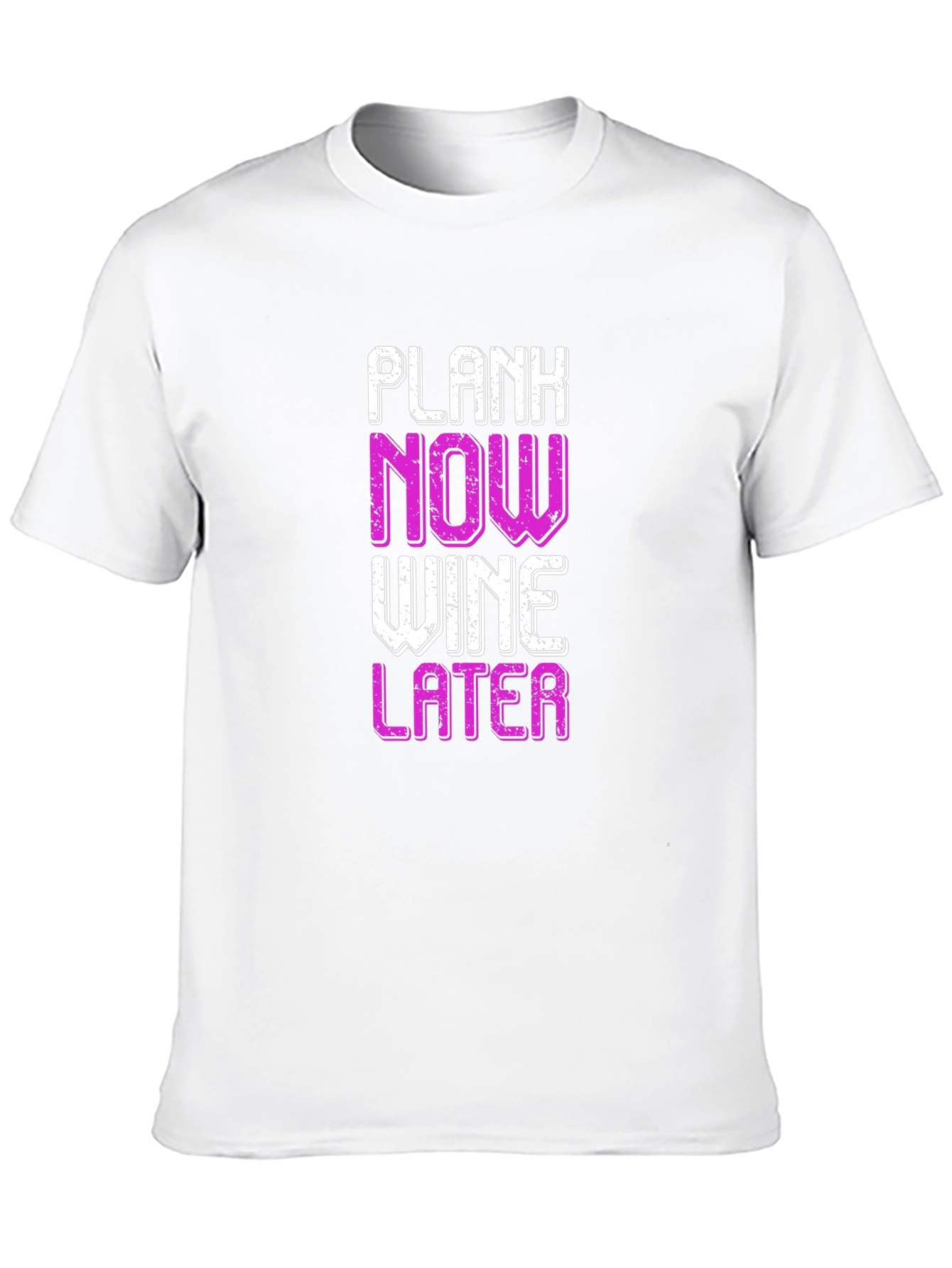 Plank Now Wine Later Black T-Shirt
