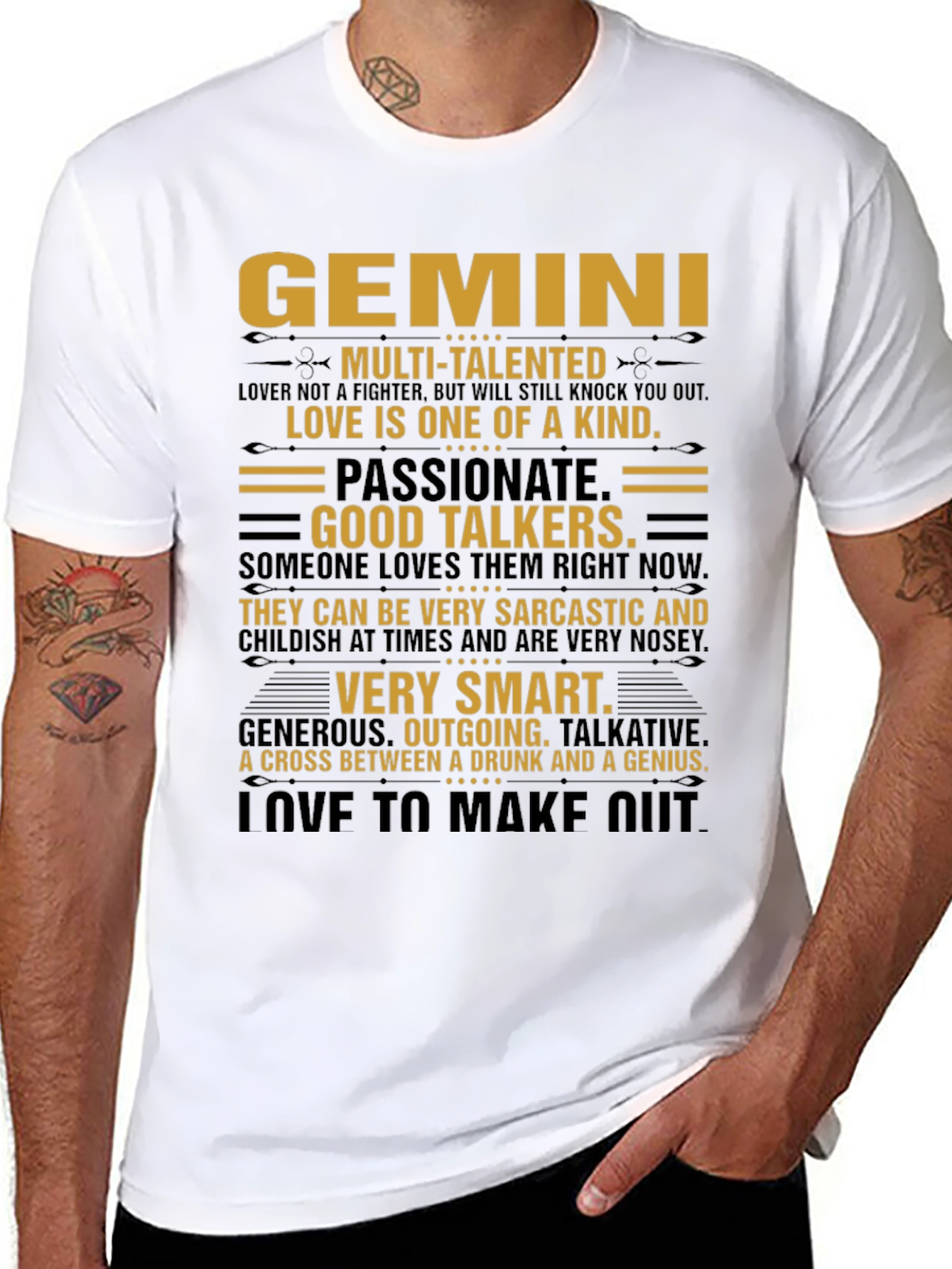 Gemini Zodiac Sign Graphic T-Shirt